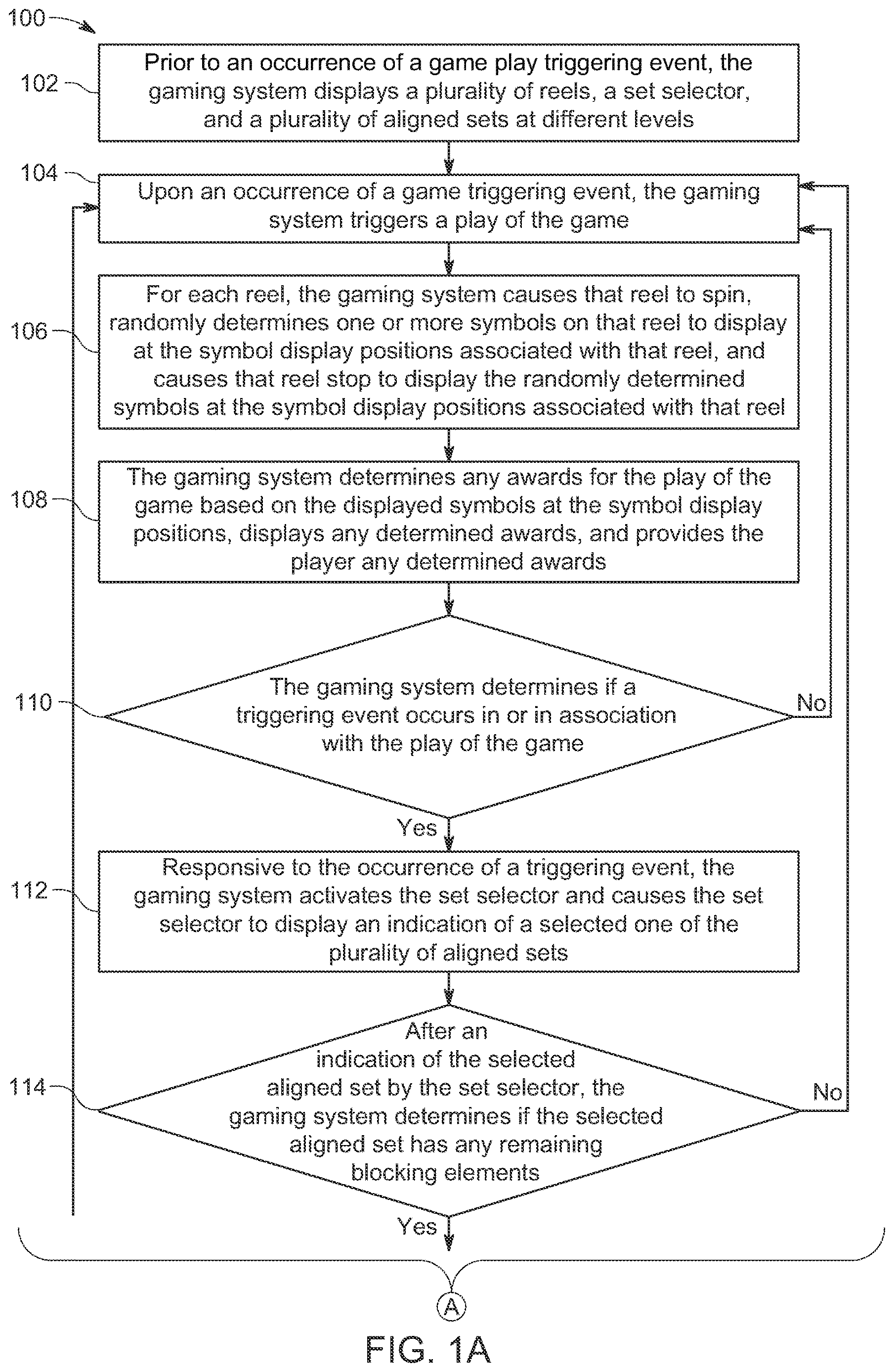 Patent US12620291 Figure 1 – Changeable set selector for multiple sets and underlying symbol displays