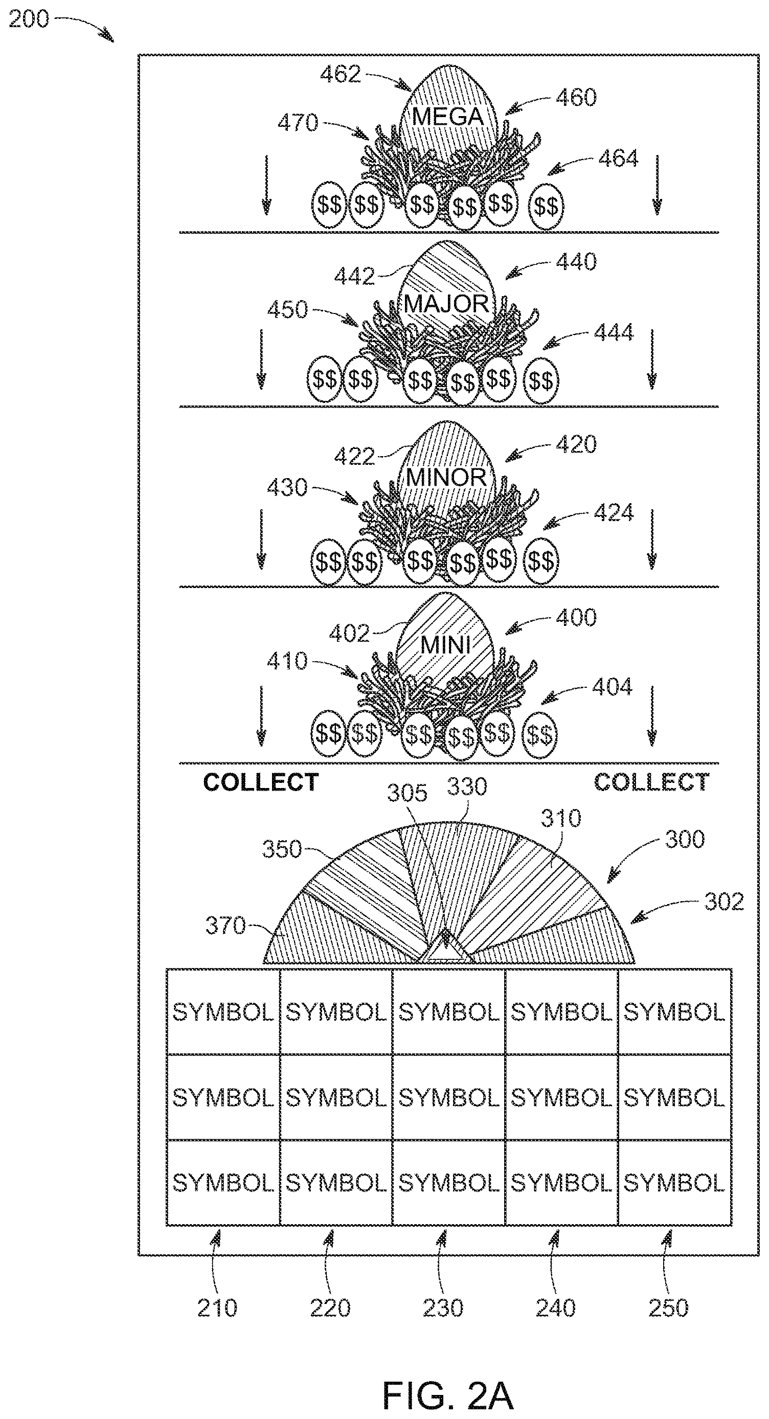 Patent US12620291 Figure 5 – Changeable set selector for multiple sets and underlying symbol displays