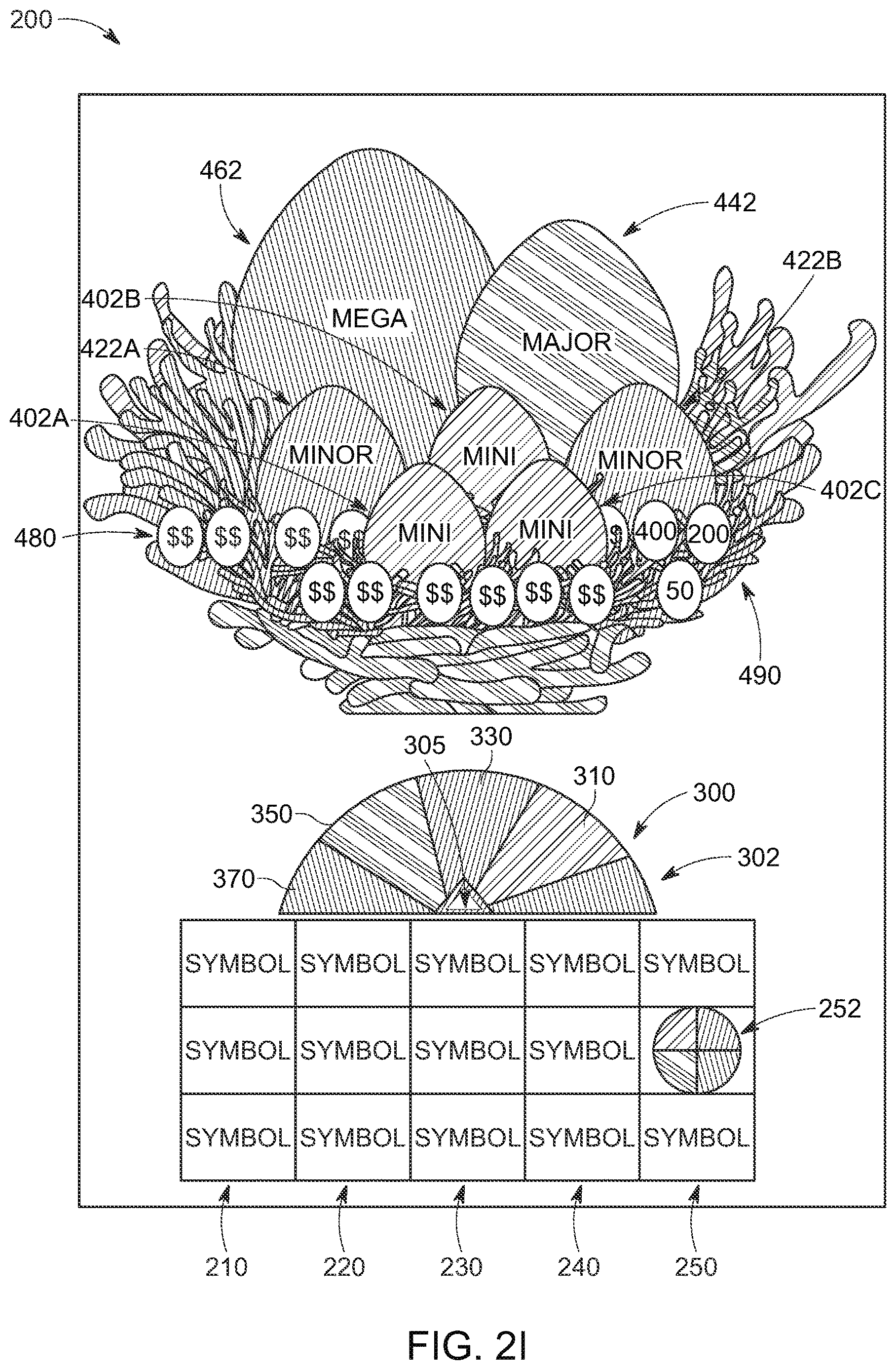 Patent US12620291 Figure 13 – Changeable set selector for multiple sets and underlying symbol displays