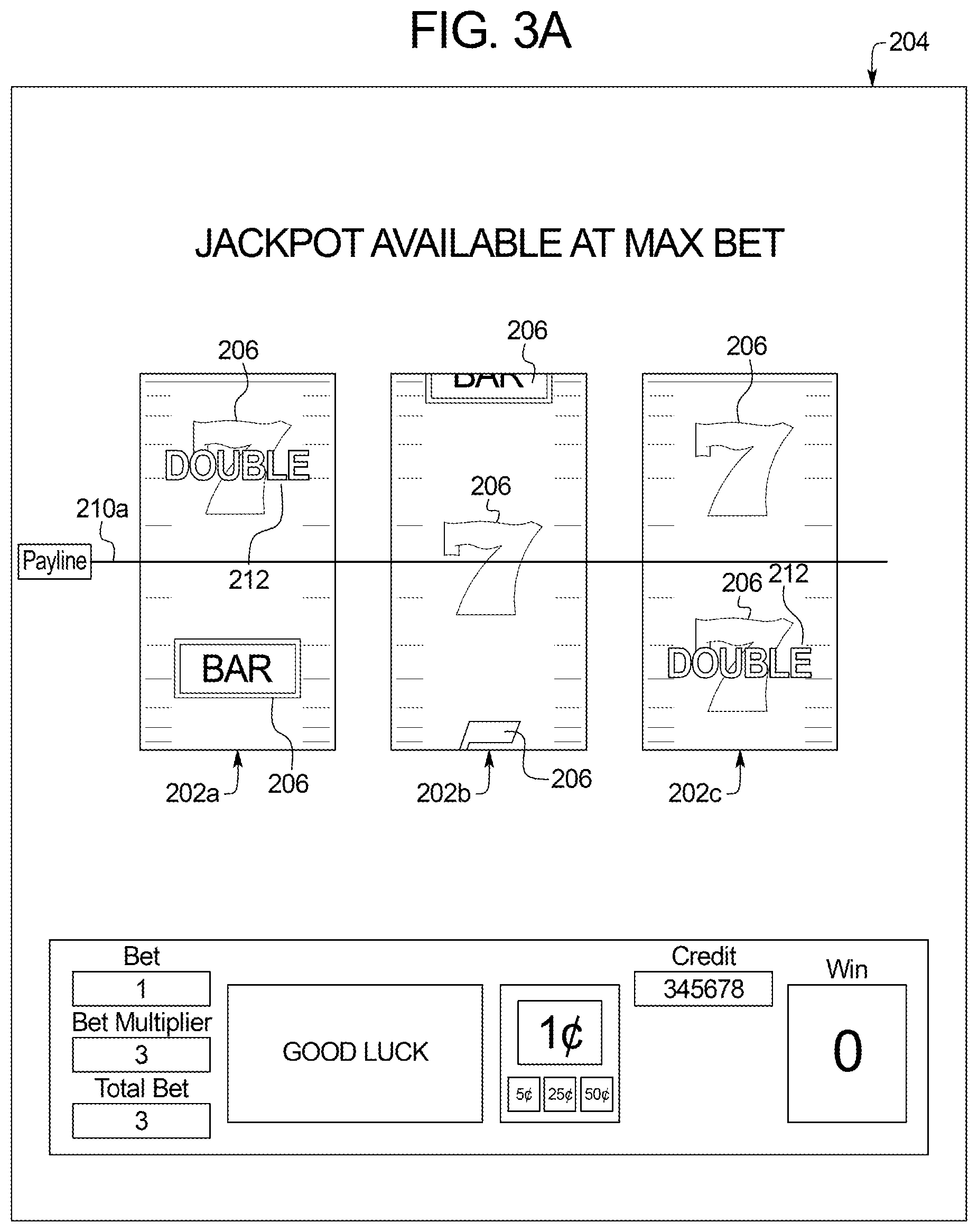 Patent US12620292 Figure 4 – Determining awards for plays of different games using mechanical reels