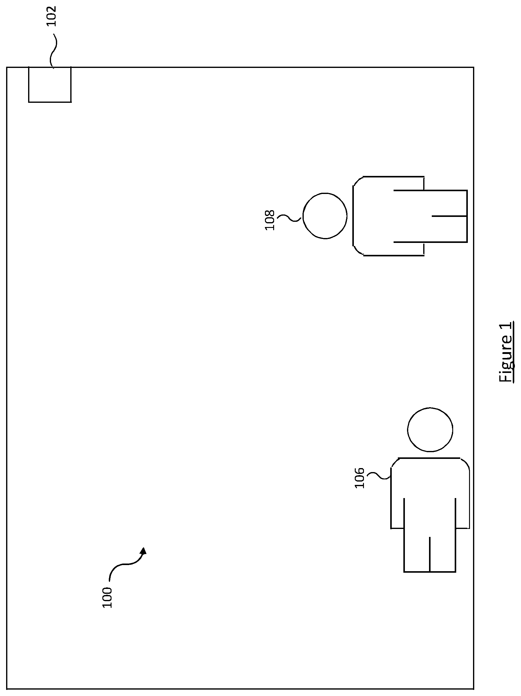 Patent US12620296 Figure 1 – Occupancy dependent fall detection