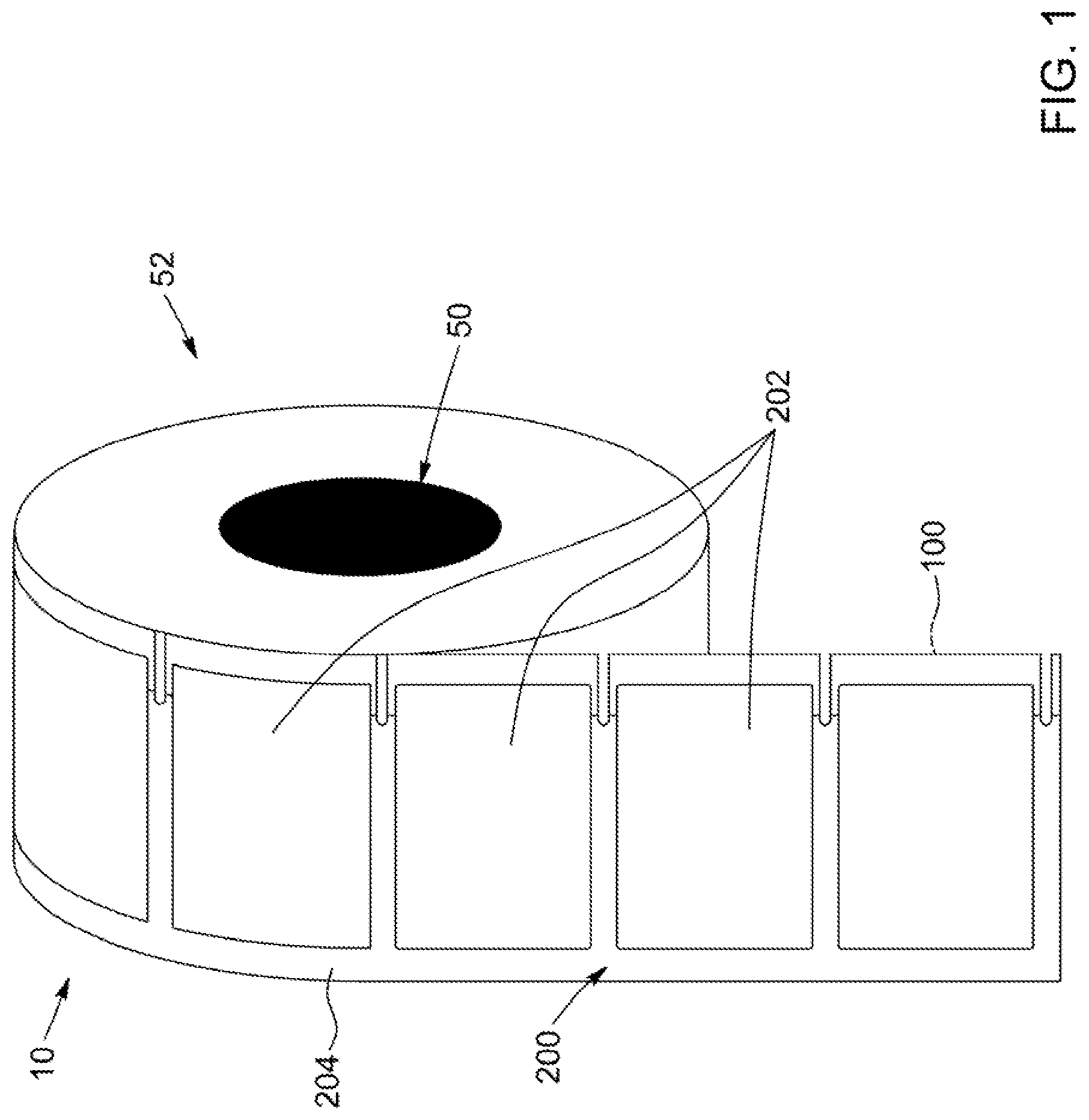 Patent US12620326 Figure 1 – Label assembly and method for affixing a label to a surface using the same