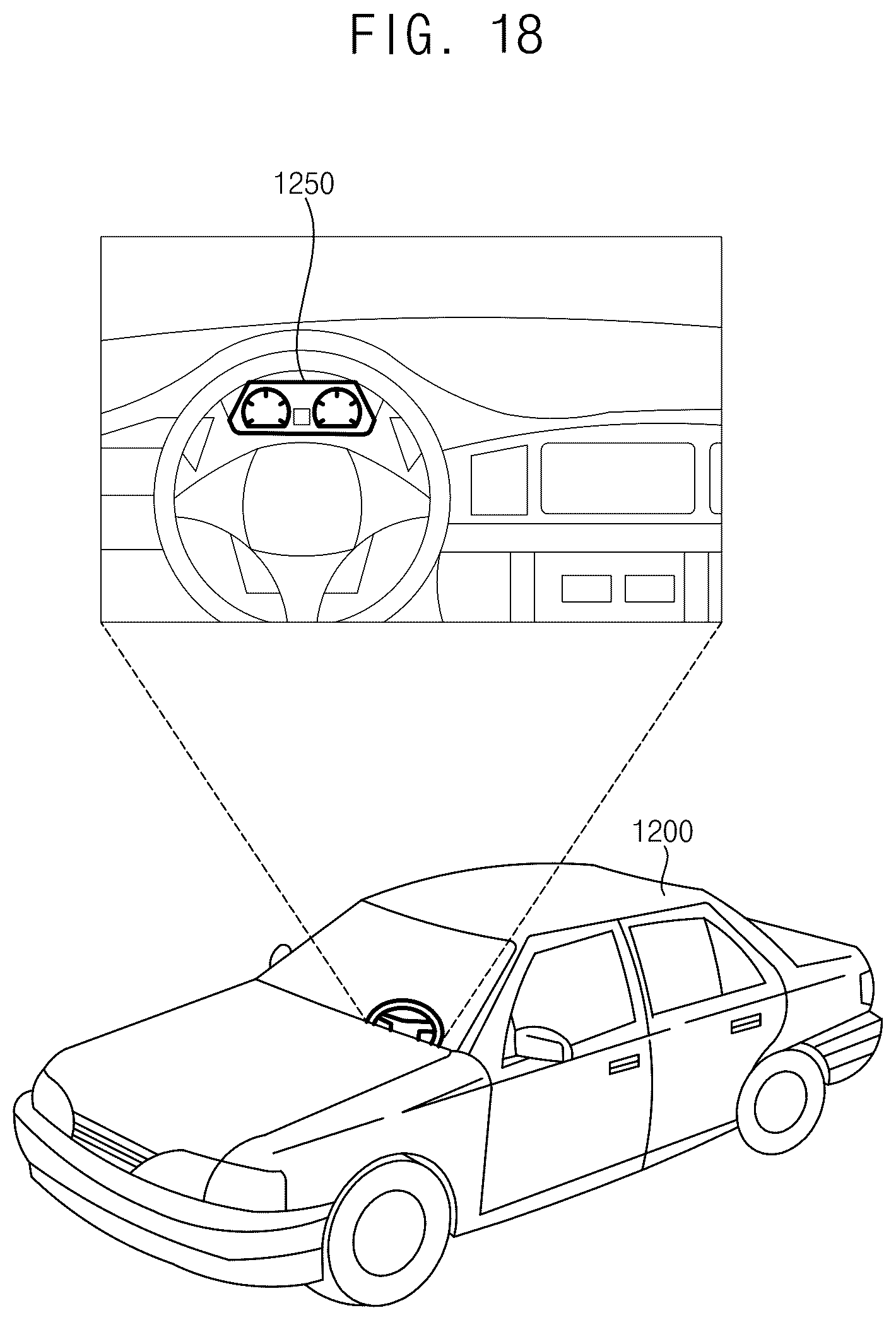 Patent US12620331 Figure 19 – Display device displaying a three-dimensional image