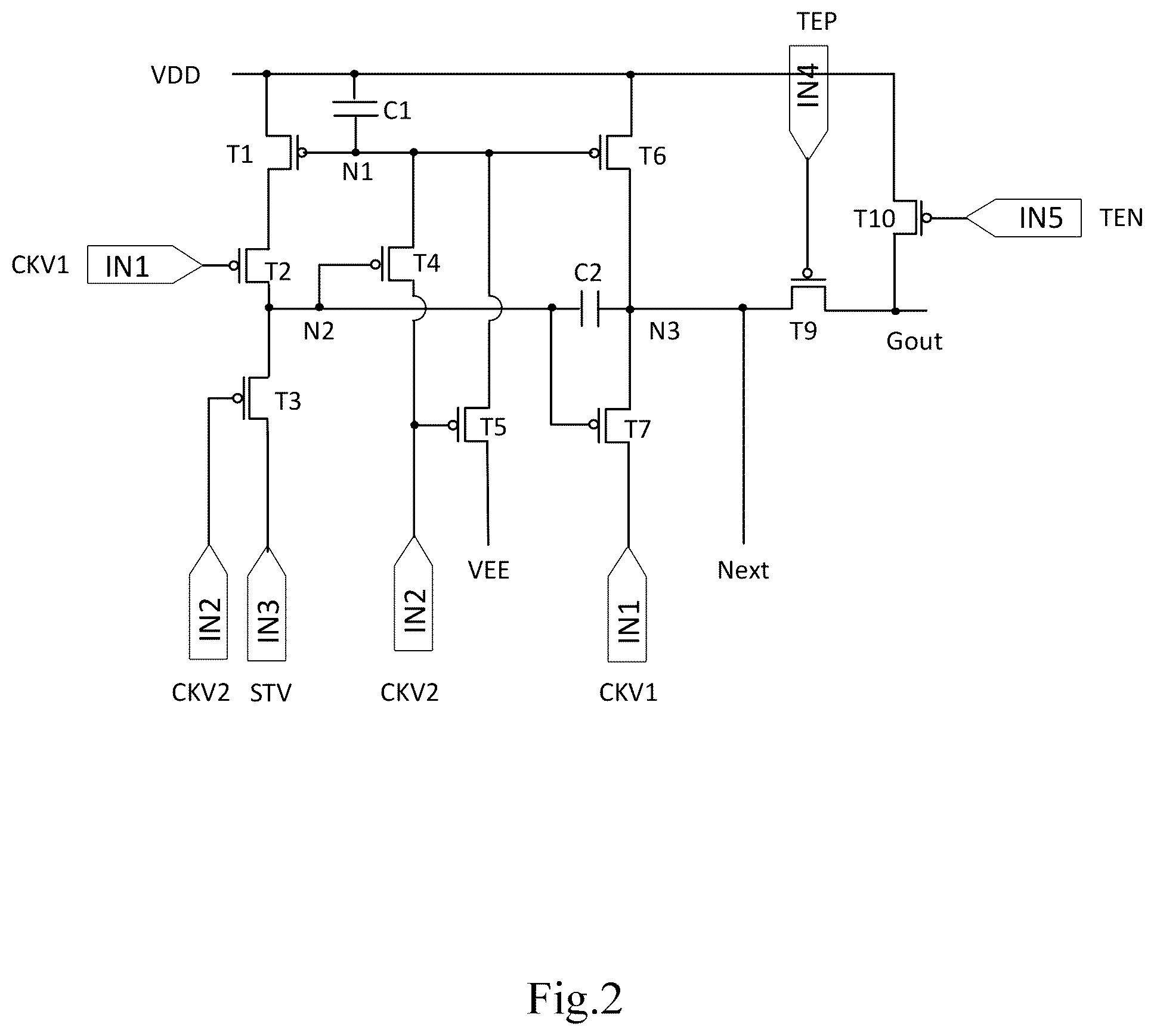 Patent US12620332 Figure 2 – Display panel with regional variable refresh rates and drive method