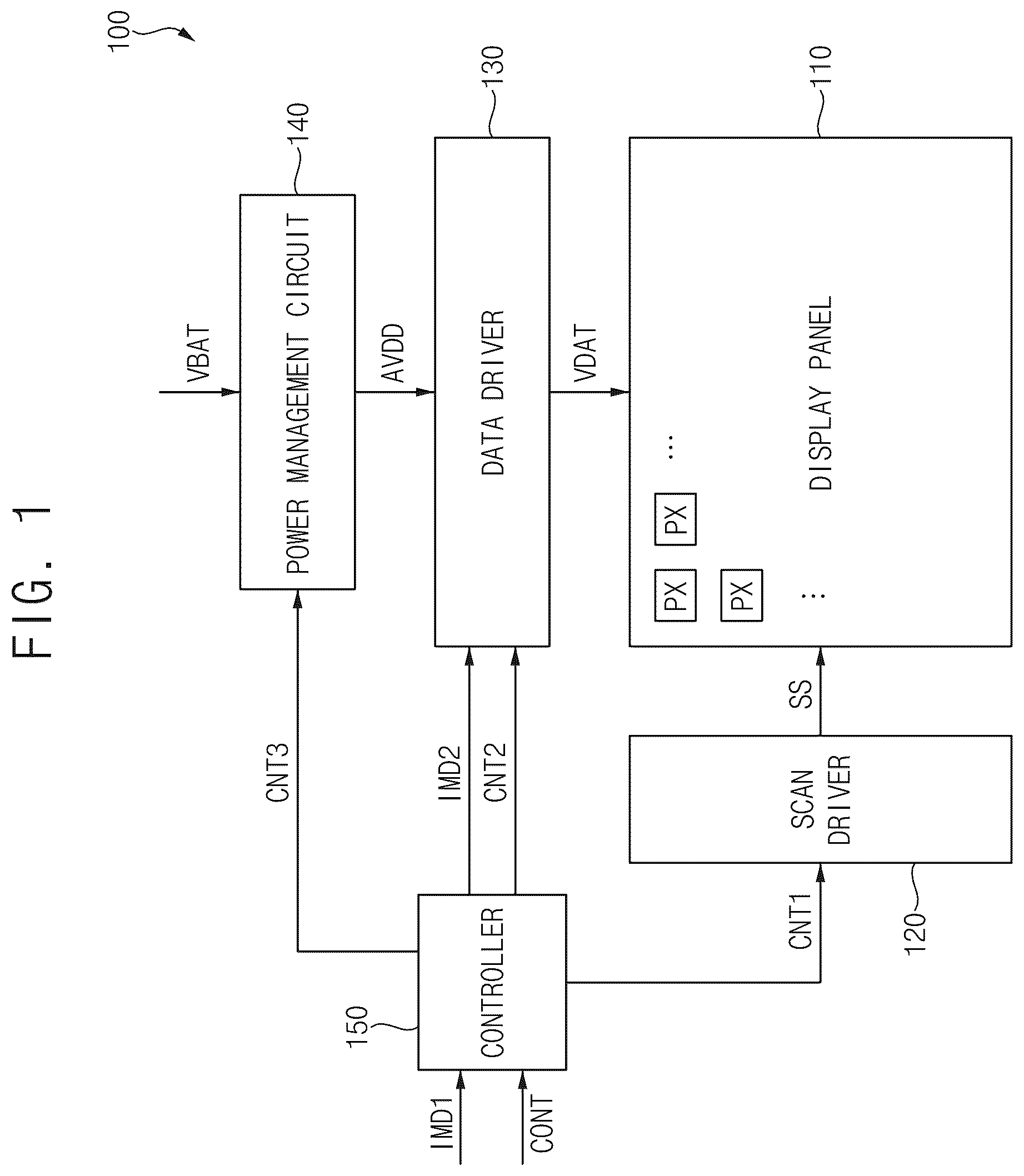 Patent US12620333 Figure 1 – Power management circuit and display device including the same