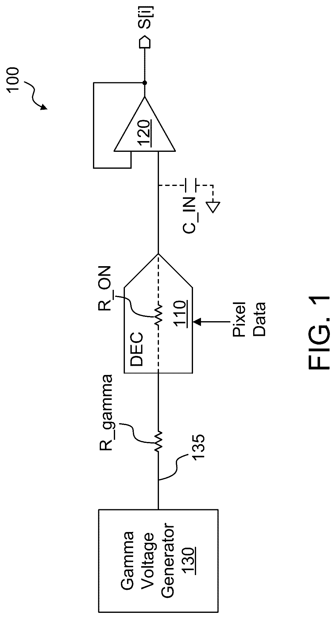 Patent US12620334 Figure 1 – Slew rate enhancement at source amplifier inputs