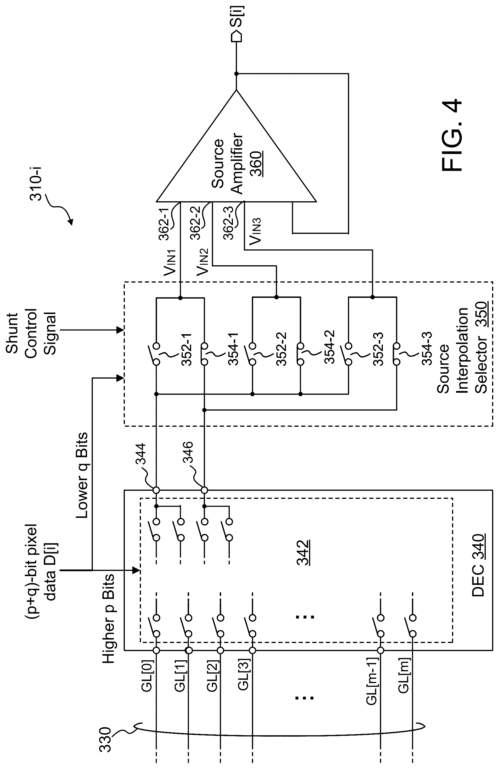 Patent US12620334 Figure 5 – Slew rate enhancement at source amplifier inputs
