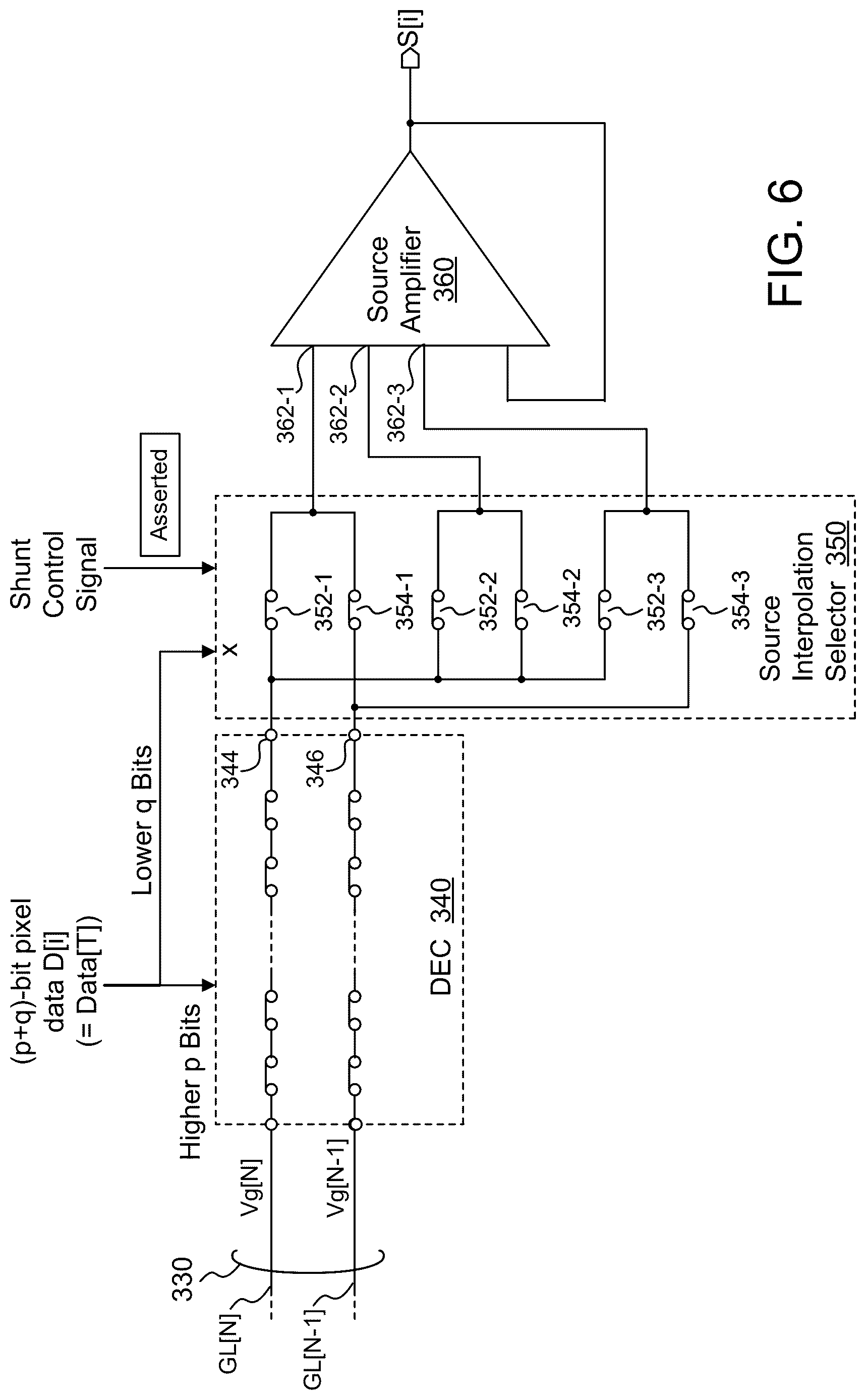 Patent US12620334 Figure 7 – Slew rate enhancement at source amplifier inputs