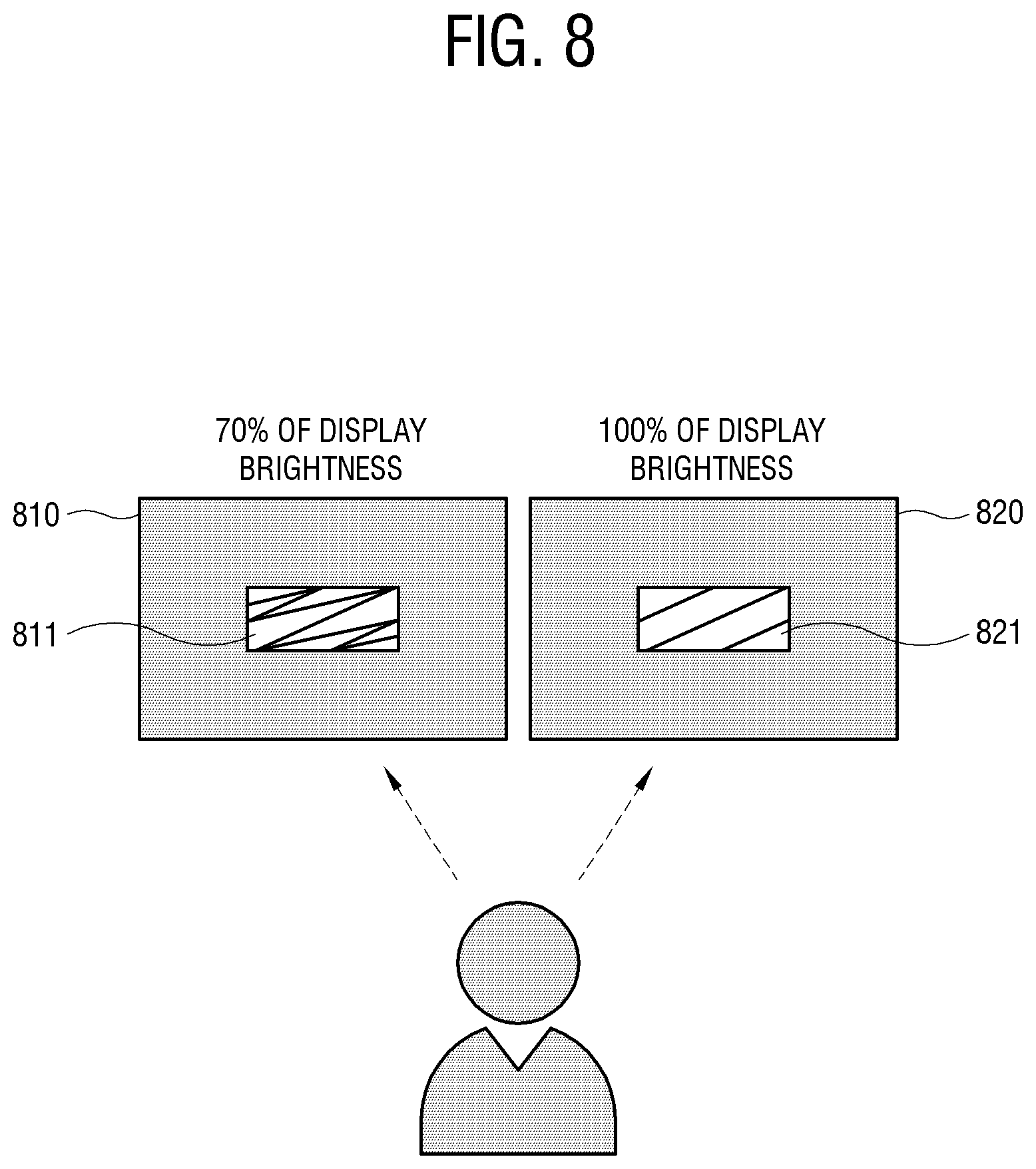 Patent US12620335 Figure 8 – Display apparatus correcting image in consideration of user's perceptual distortion