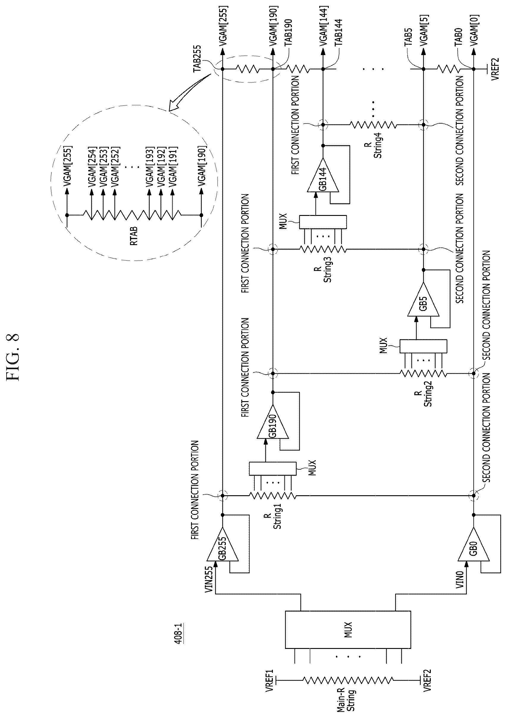 Patent US12620336 Figure 8 – Gamma voltage generation circuit and display device including the same
