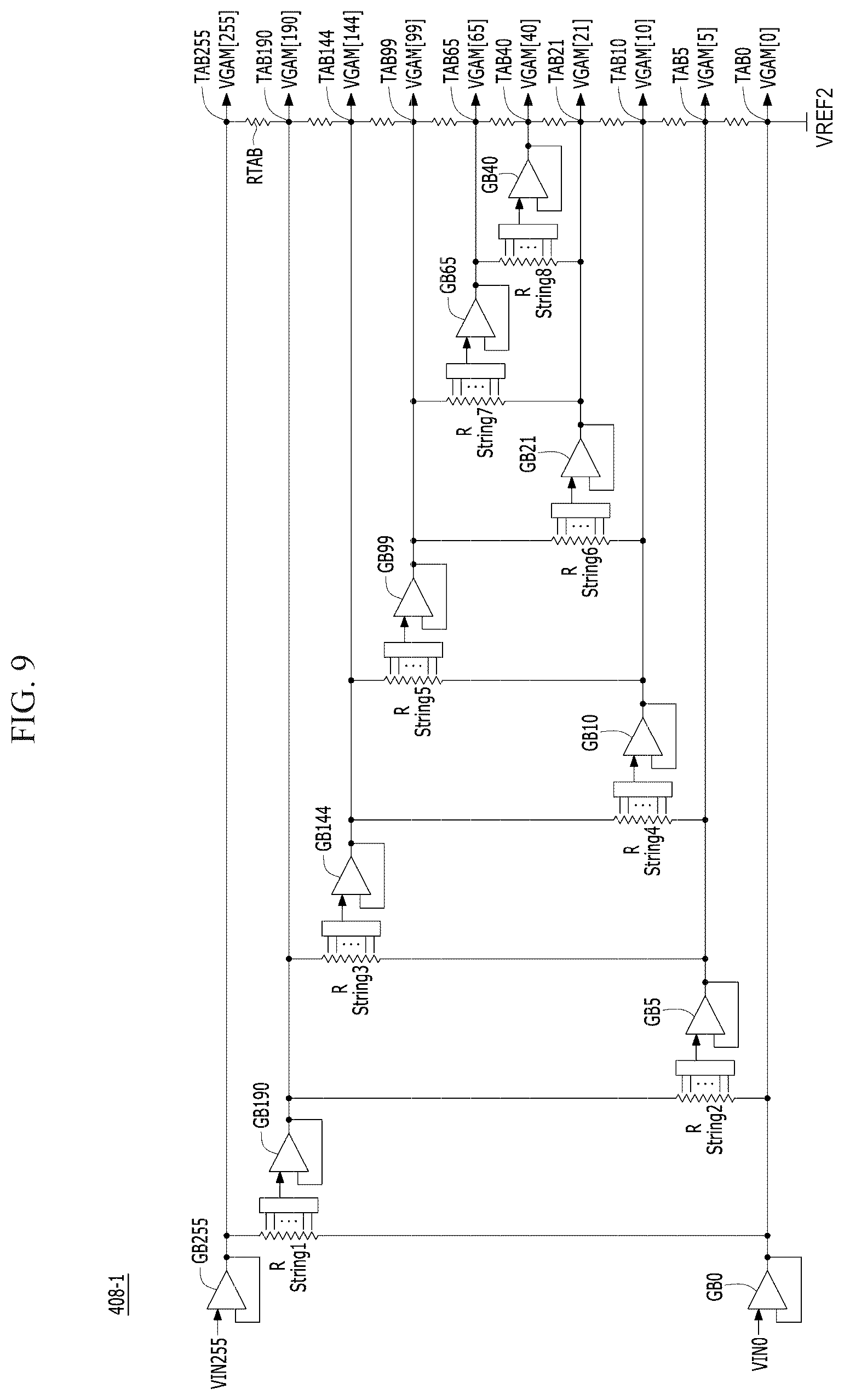 Patent US12620336 Figure 9 – Gamma voltage generation circuit and display device including the same