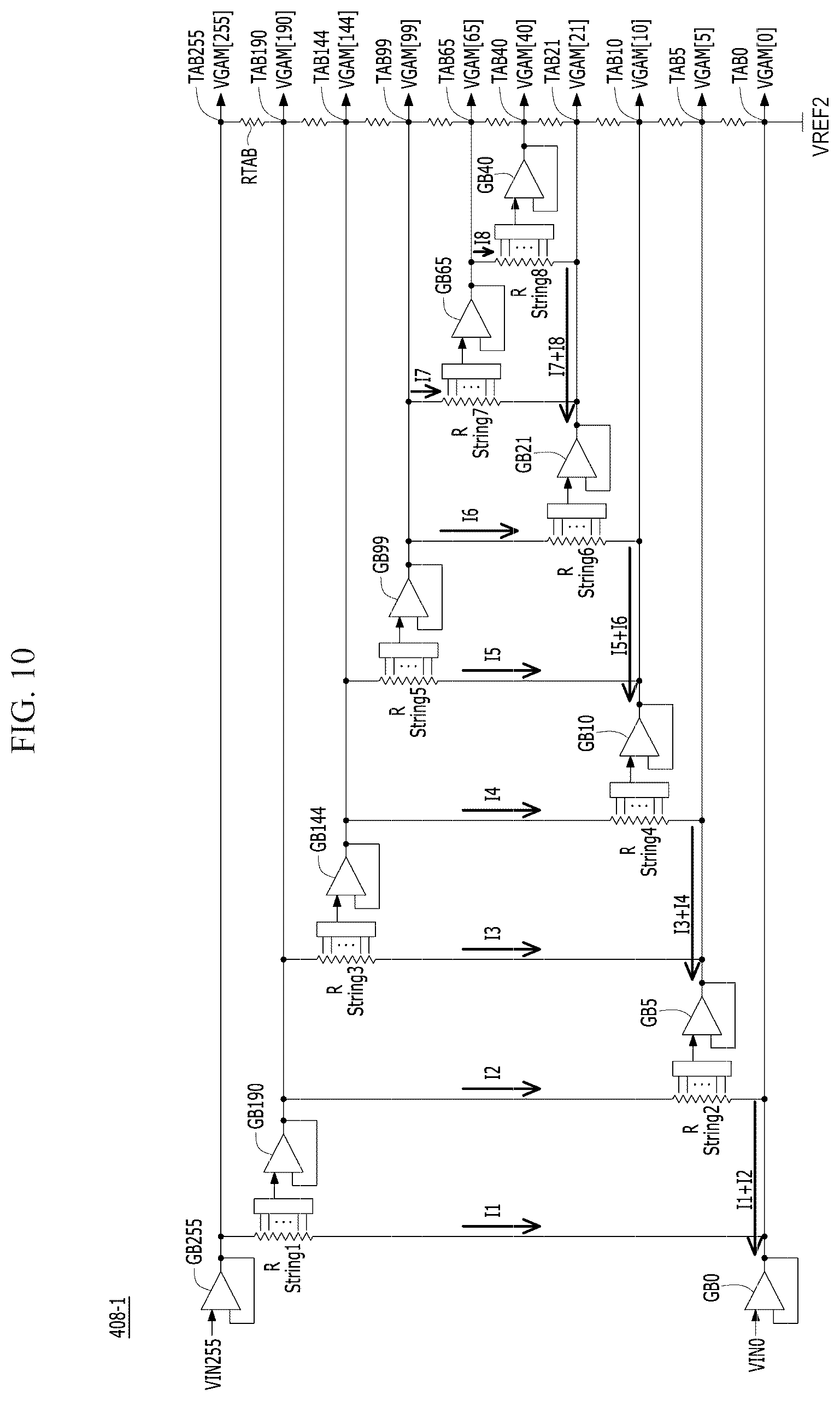 Patent US12620336 Figure 10 – Gamma voltage generation circuit and display device including the same