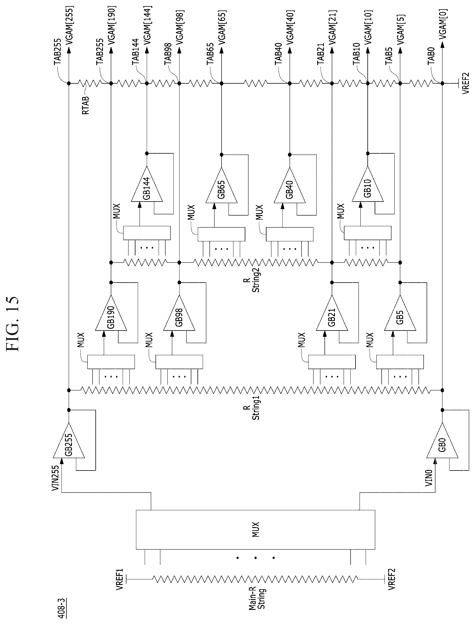 Patent US12620336 Figure 15 – Gamma voltage generation circuit and display device including the same