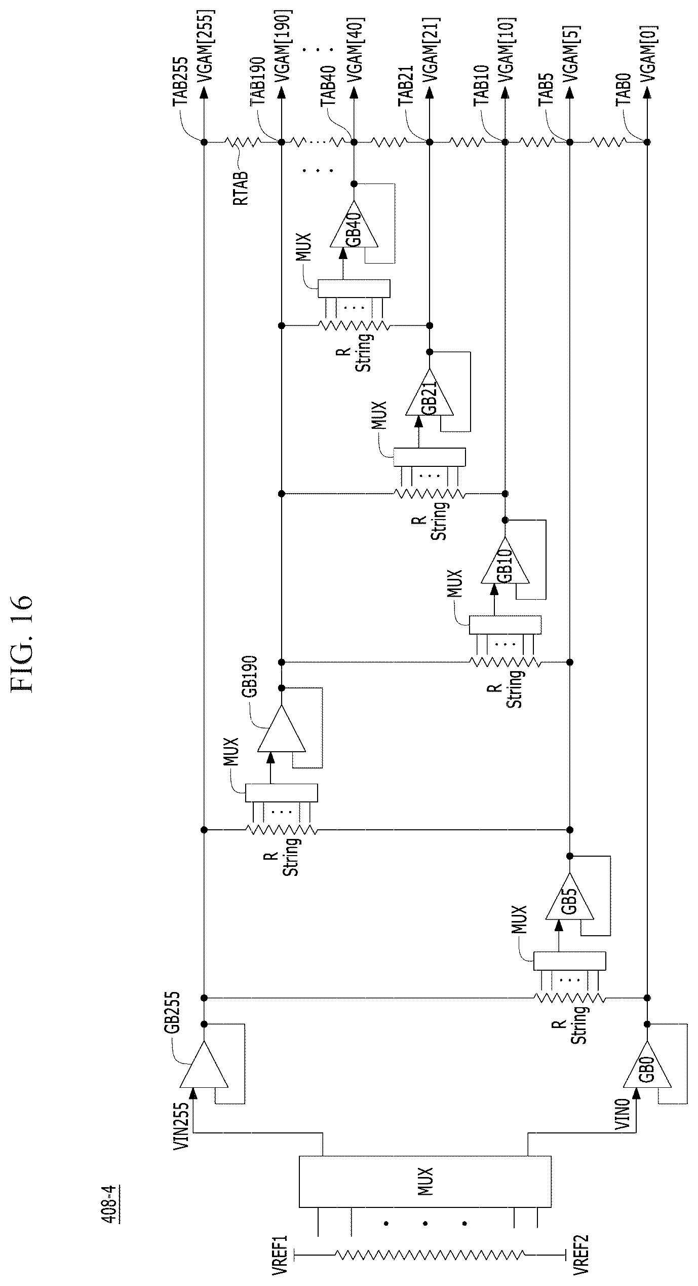 Patent US12620336 Figure 16 – Gamma voltage generation circuit and display device including the same
