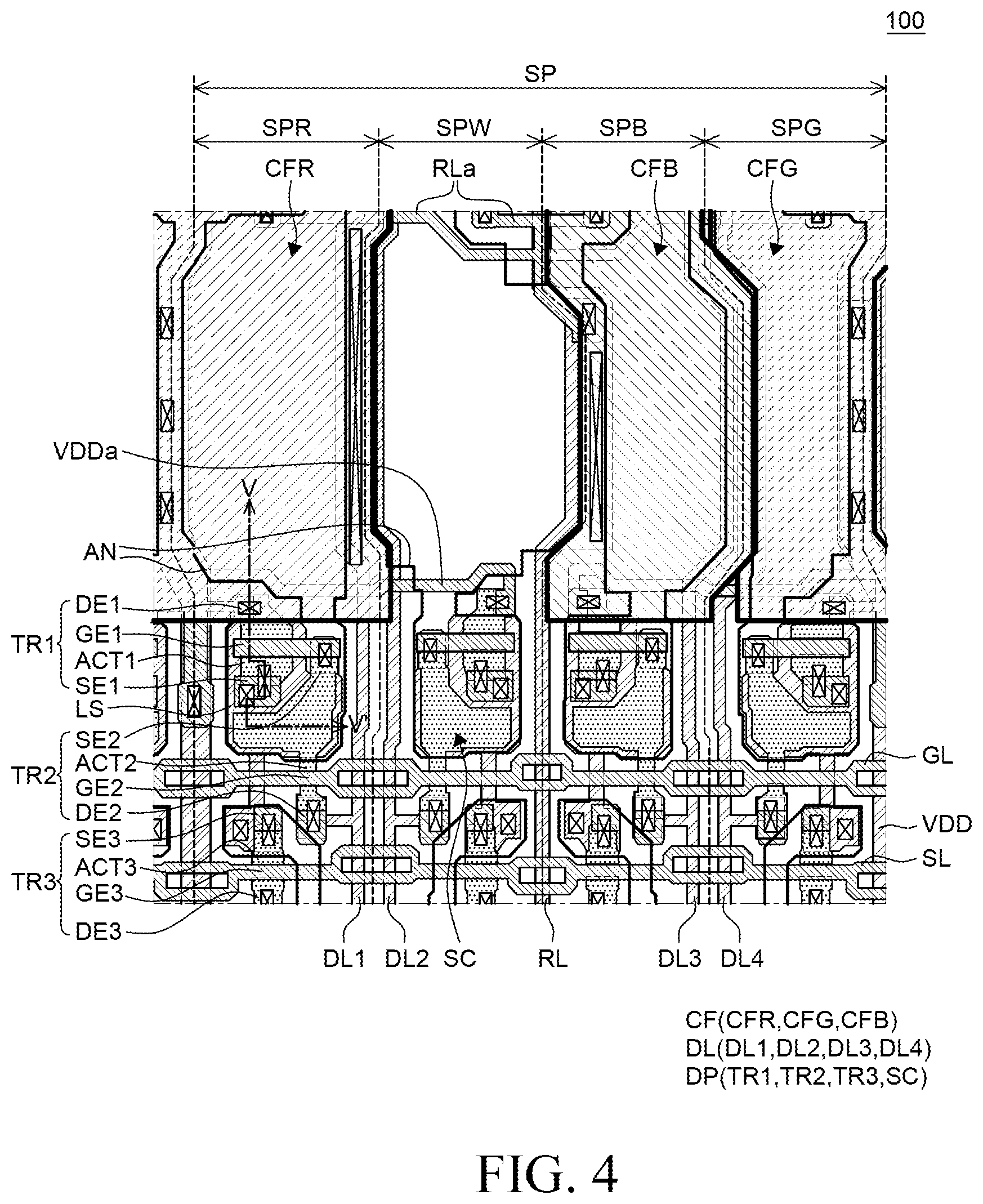 Patent US12620338 Figure 4 – Display device