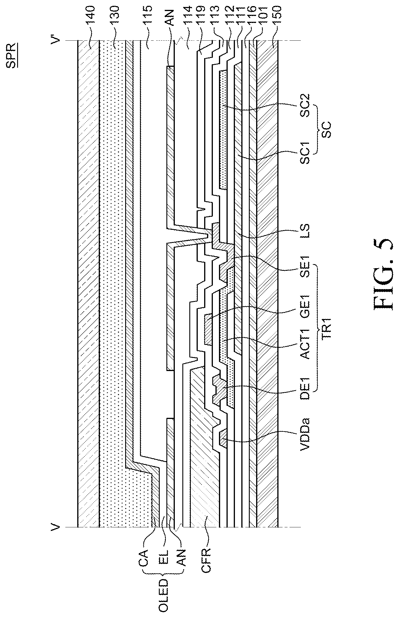 Patent US12620338 Figure 5 – Display device