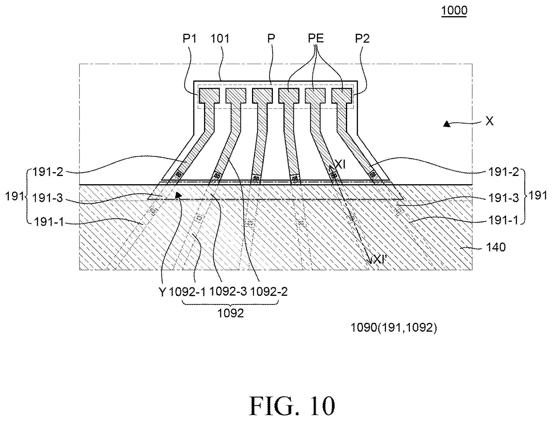 Patent US12620338 Figure 10 – Display device