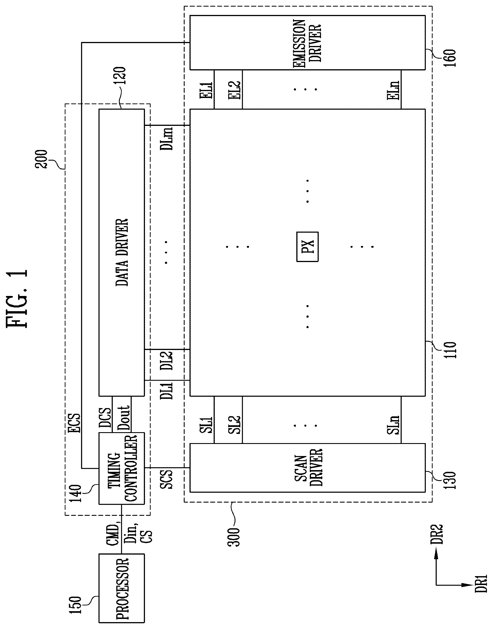 Patent US12620340 — Display device and method of driving the same, and electronic device — Figure 1