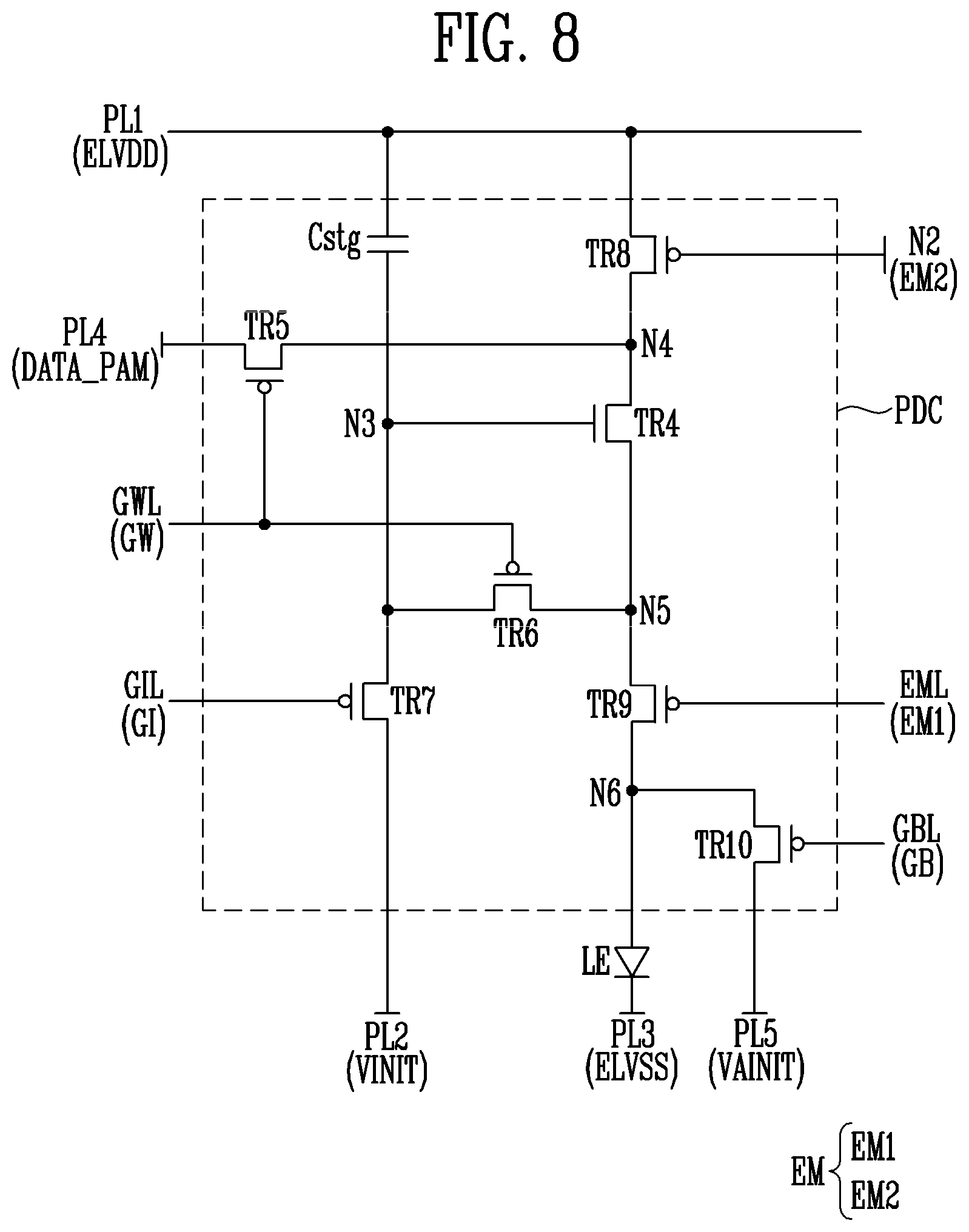 Patent US12620341 Figure 9 – Pixel, method for driving the same, and display device including the same