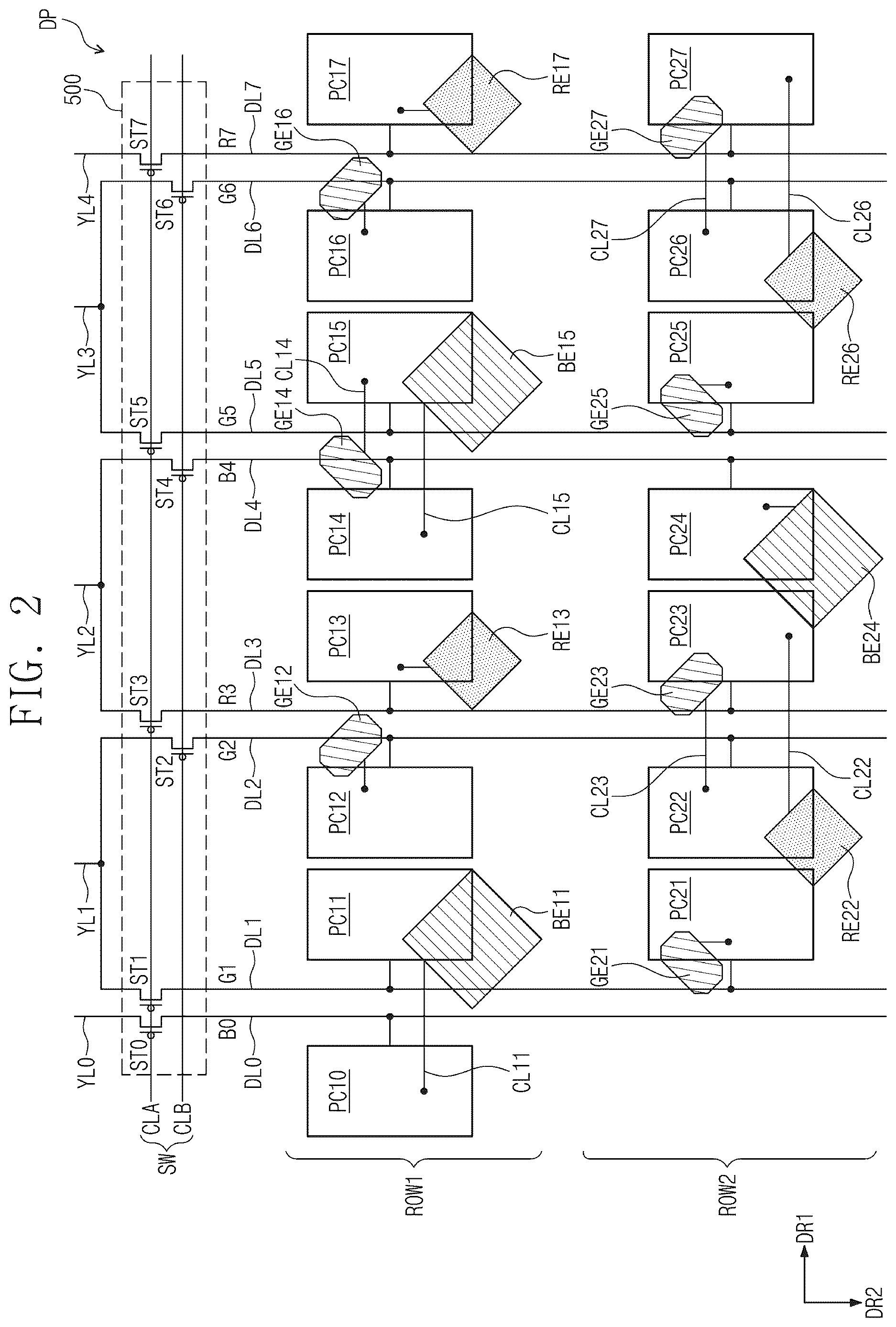 Patent US12620343 Figure 2 – Display panel and display device including the same