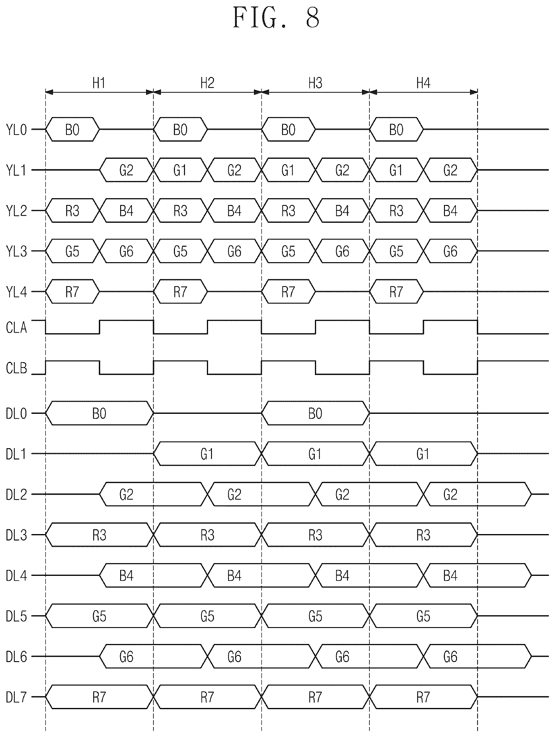Patent US12620343 Figure 8 – Display panel and display device including the same