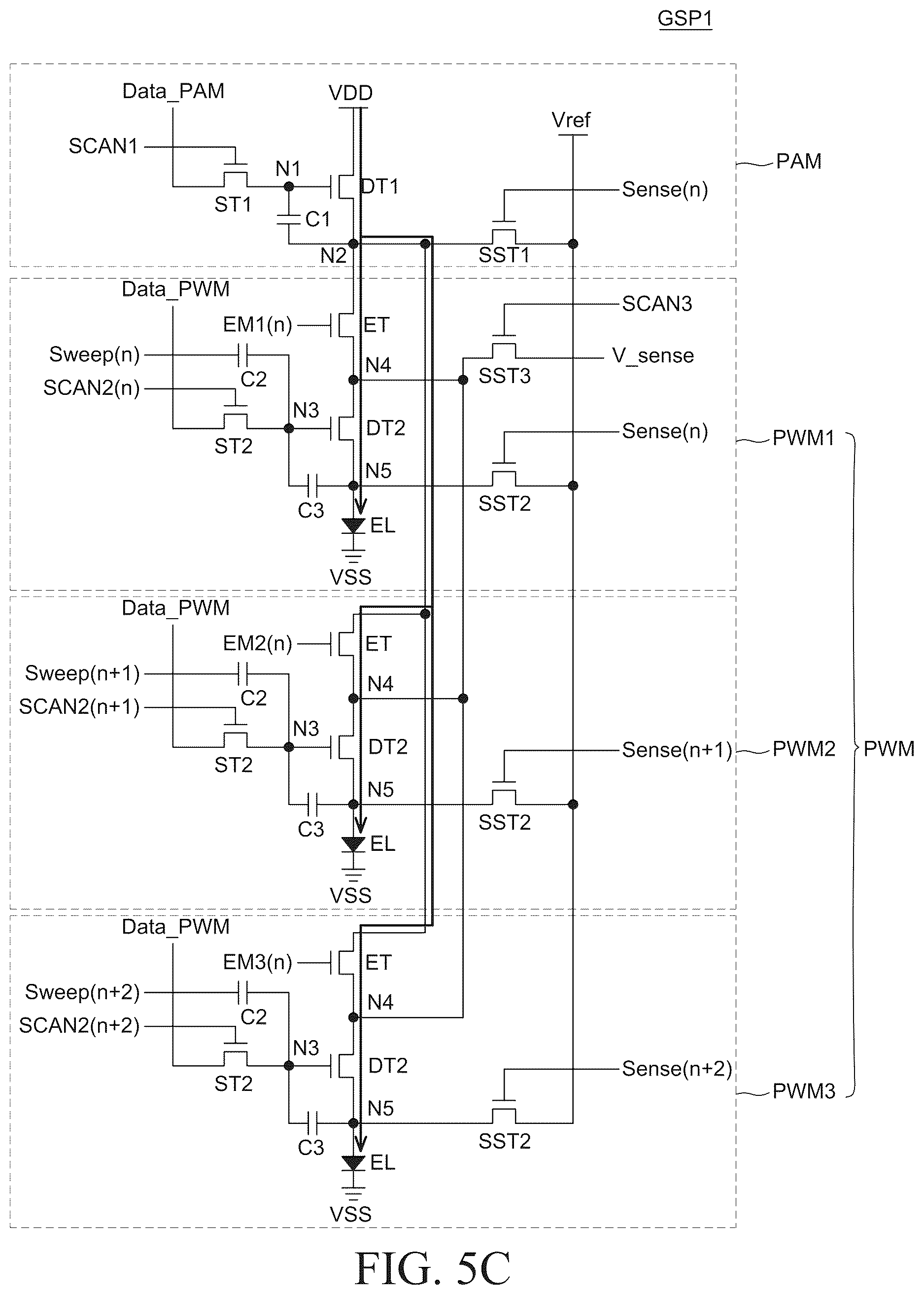 Patent US12620346 Figure 9 – Display device with driving current modulation using pulse amplitude modulation and pulse width modulation