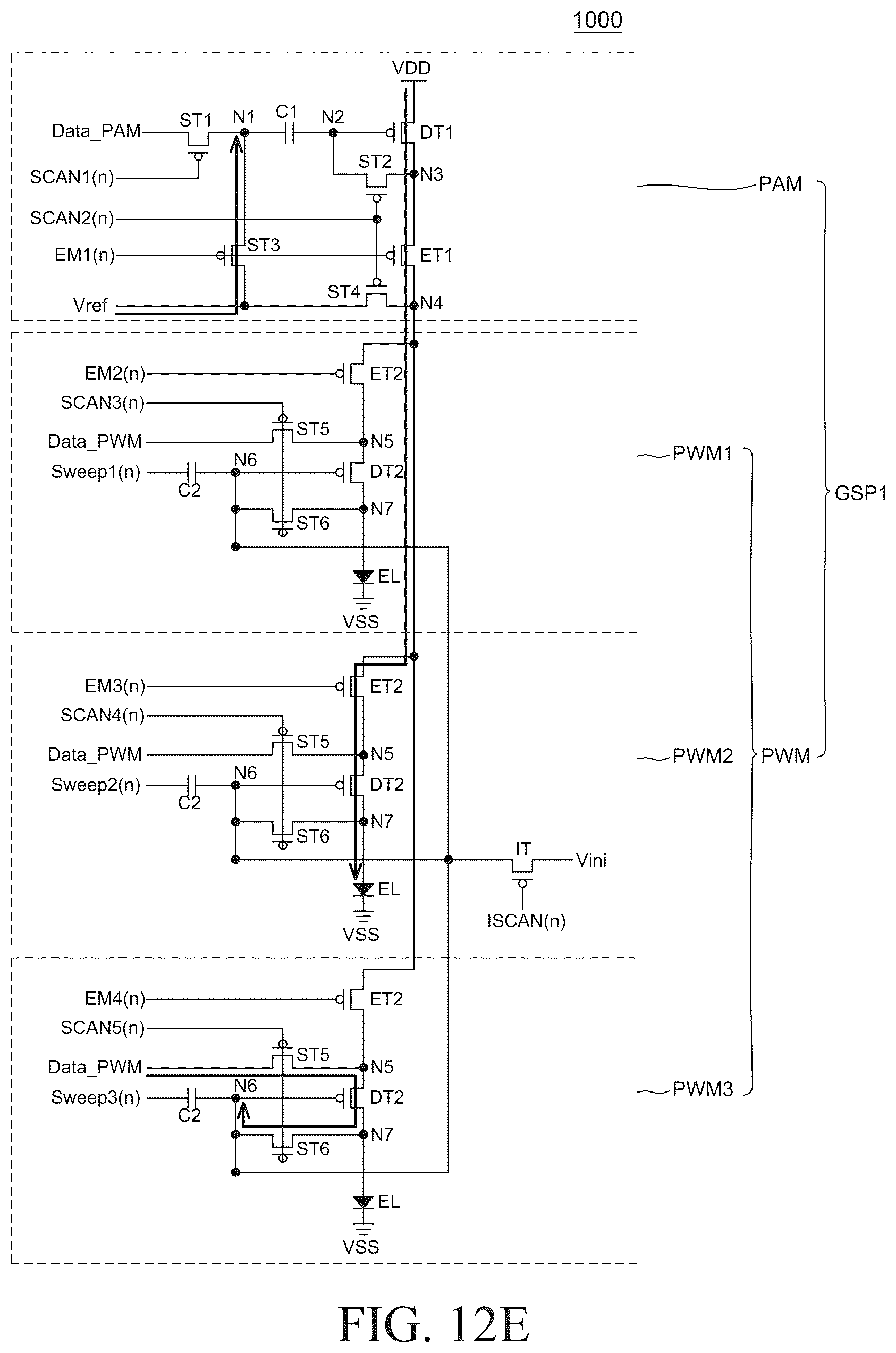 Patent US12620346 Figure 20 – Display device with driving current modulation using pulse amplitude modulation and pulse width modulation