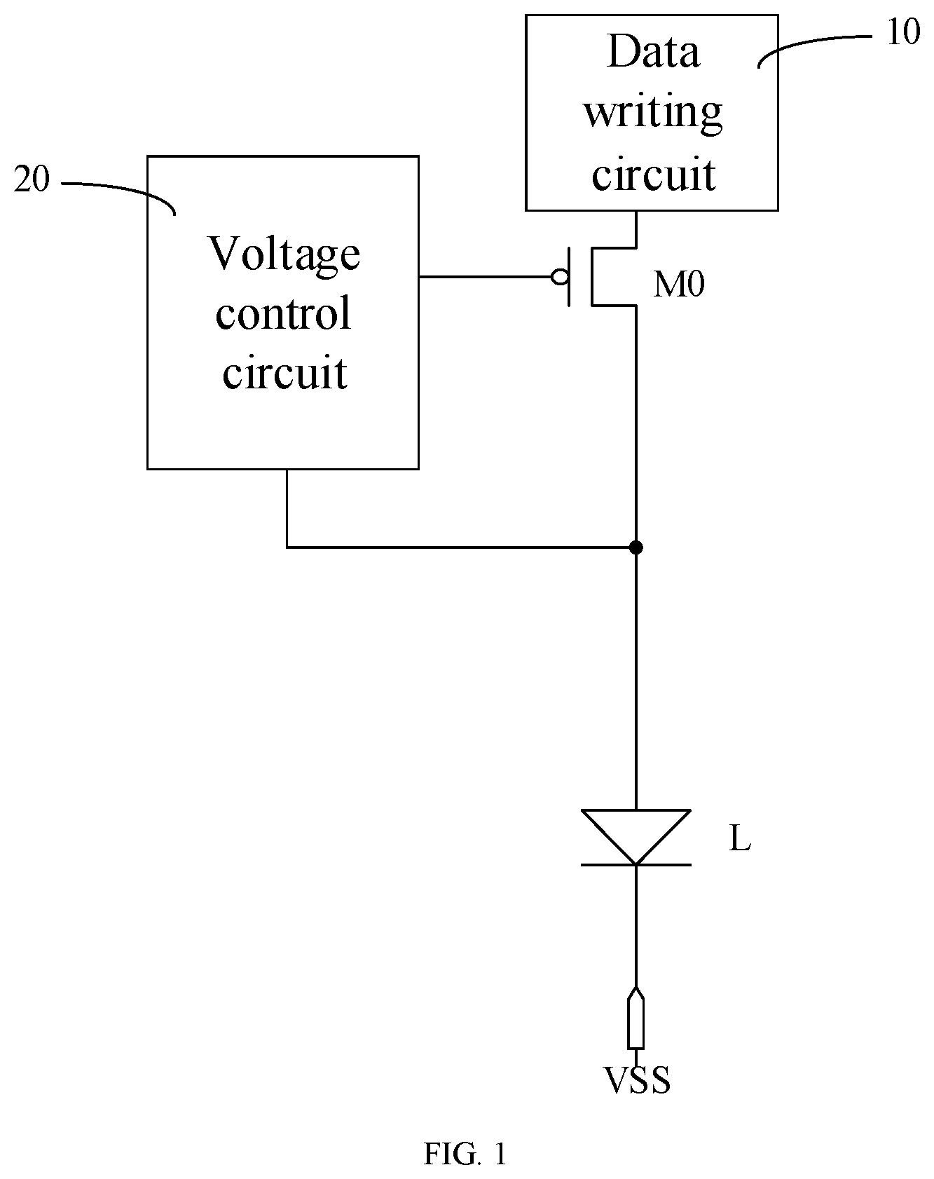 Patent US12620352 Figure 1 – Pixel circuit and drive method therefor, display panel and display device