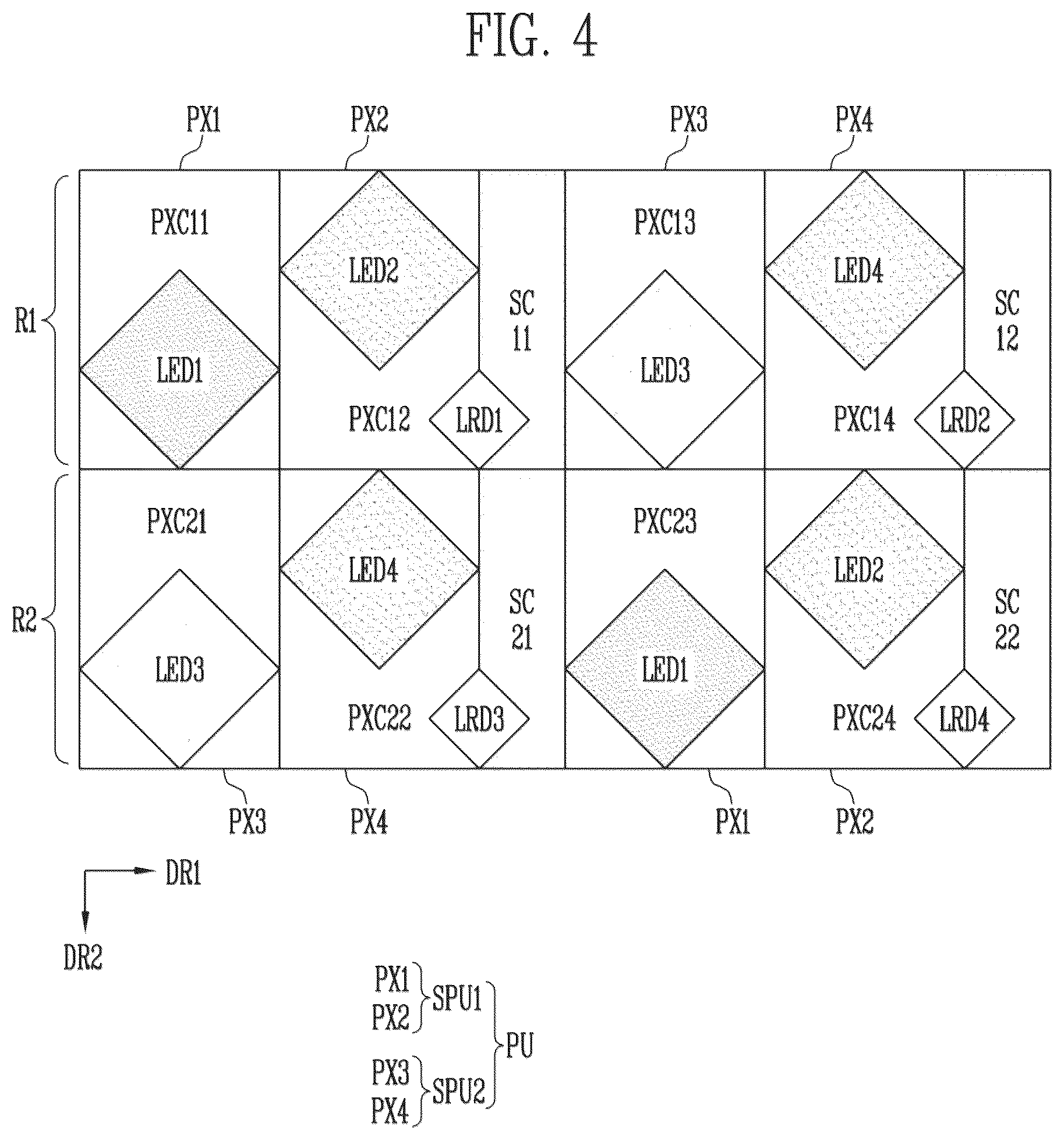 Patent US12620356 Figure 4 – Display device