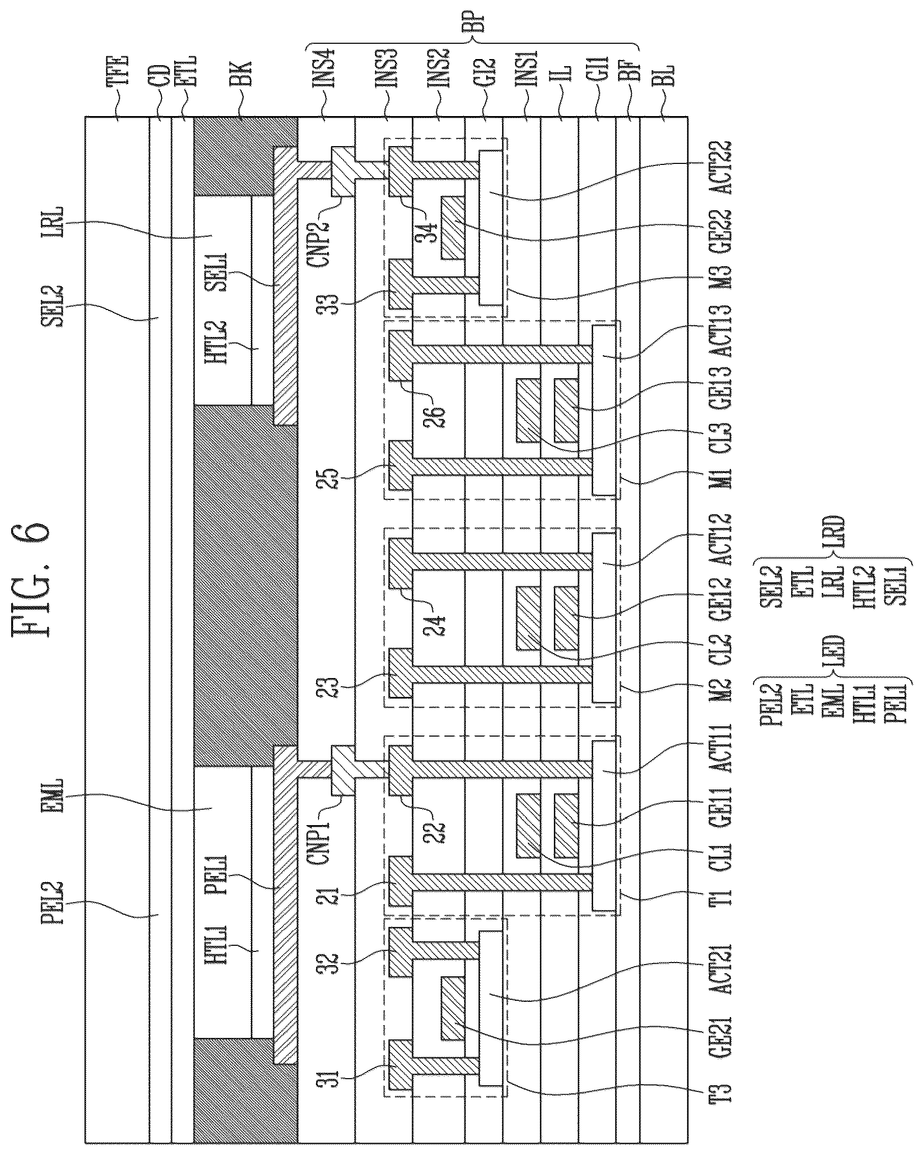 Patent US12620356 Figure 6 – Display device