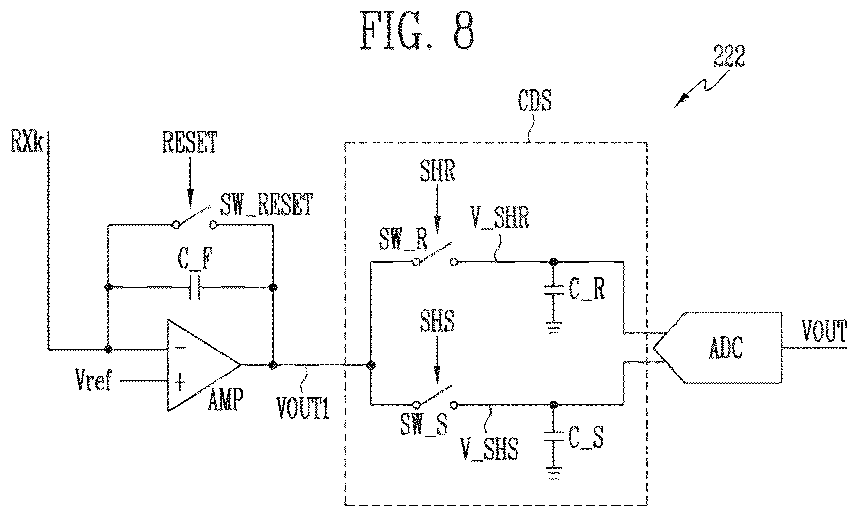 Patent US12620356 Figure 8 – Display device