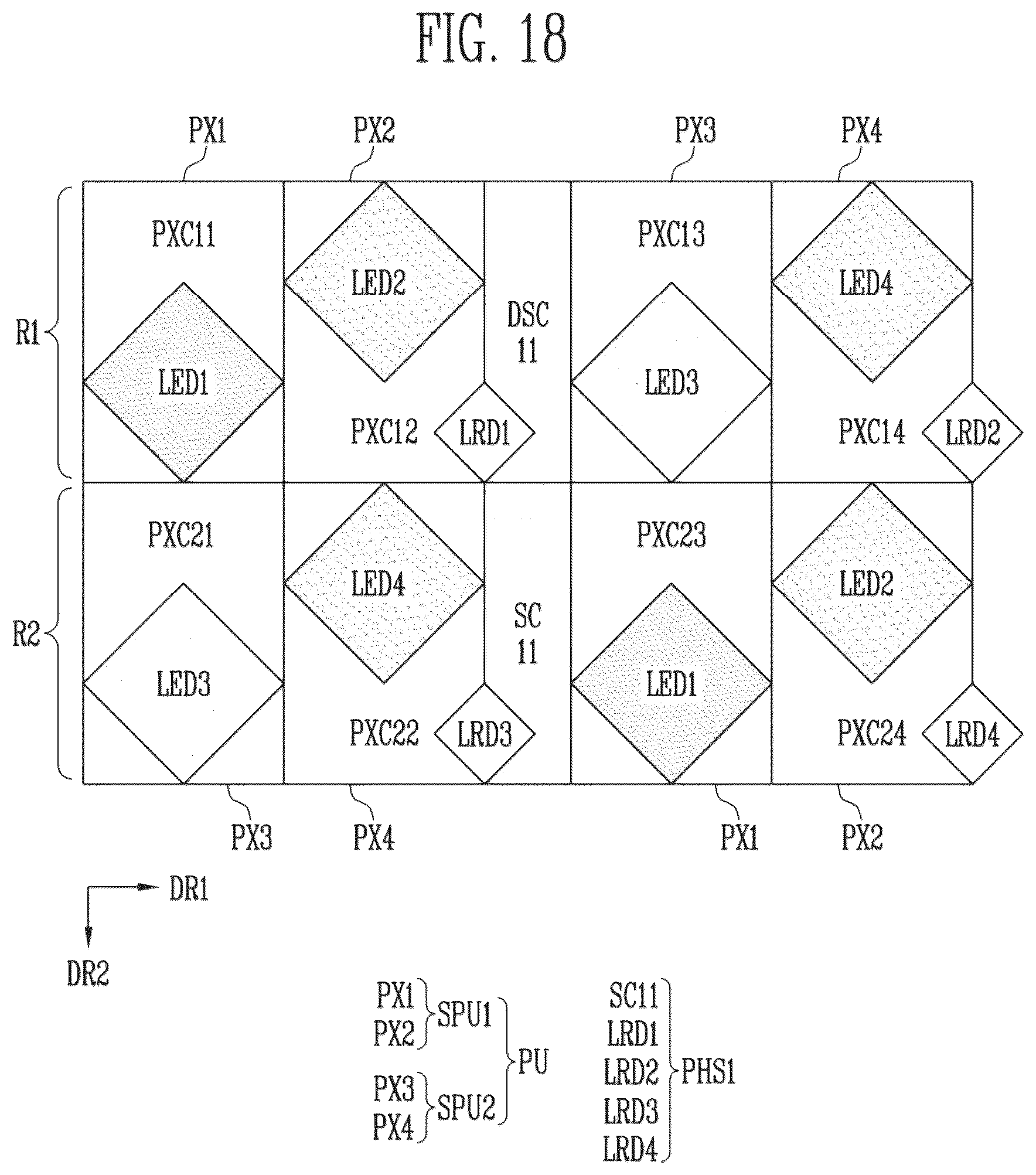 Patent US12620356 Figure 18 – Display device