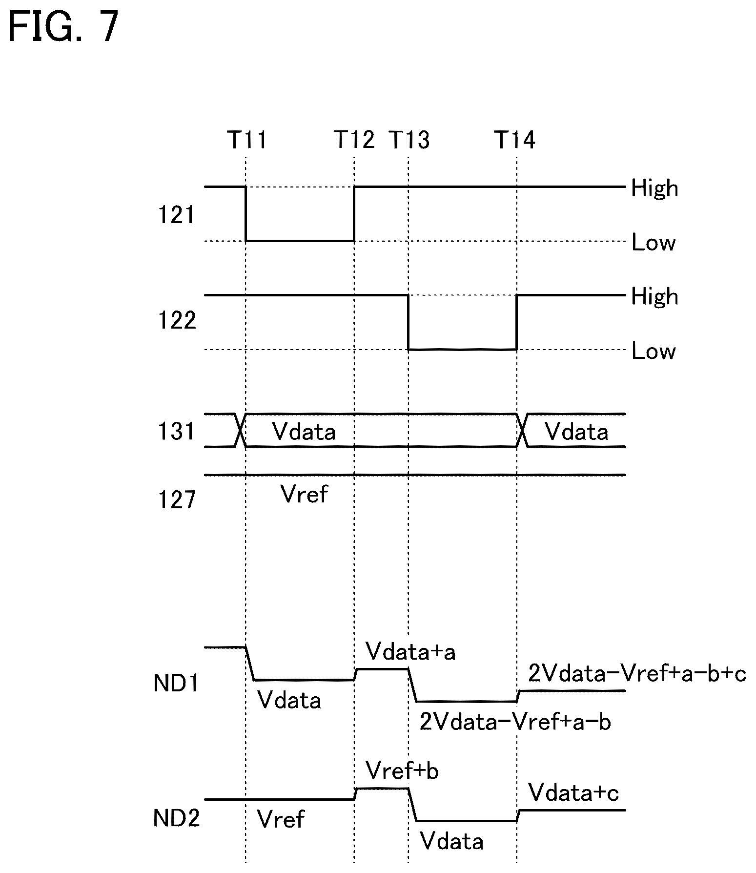 Patent US12620357 Figure 7 – Display device and electronic device