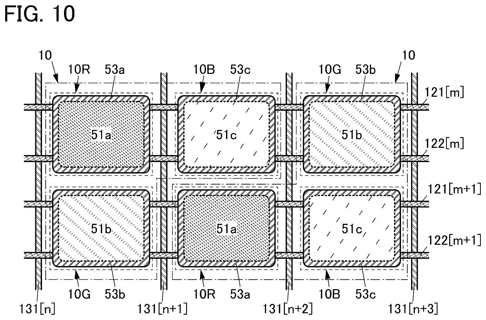 Patent US12620357 Figure 10 – Display device and electronic device