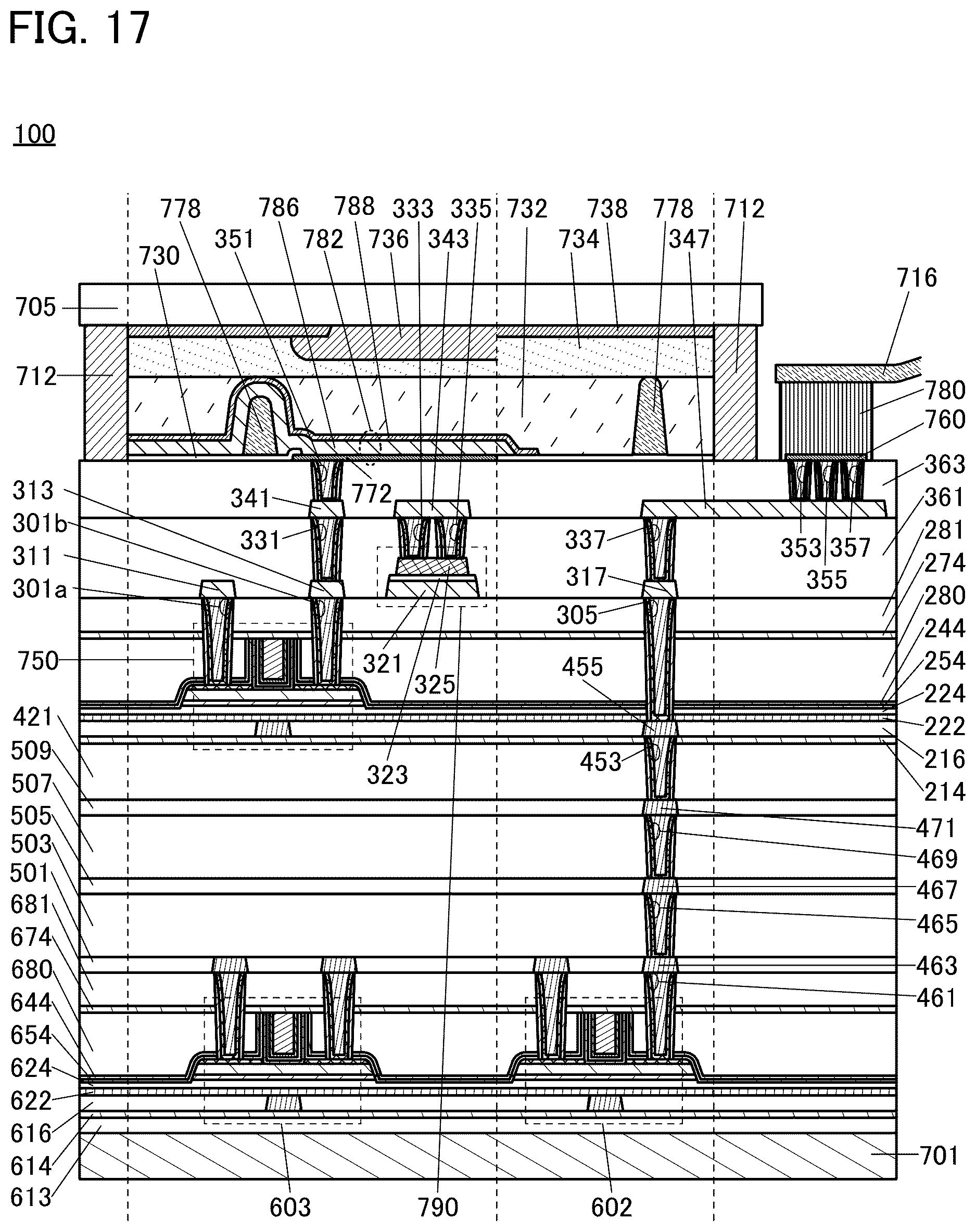 Patent US12620357 Figure 17 – Display device and electronic device