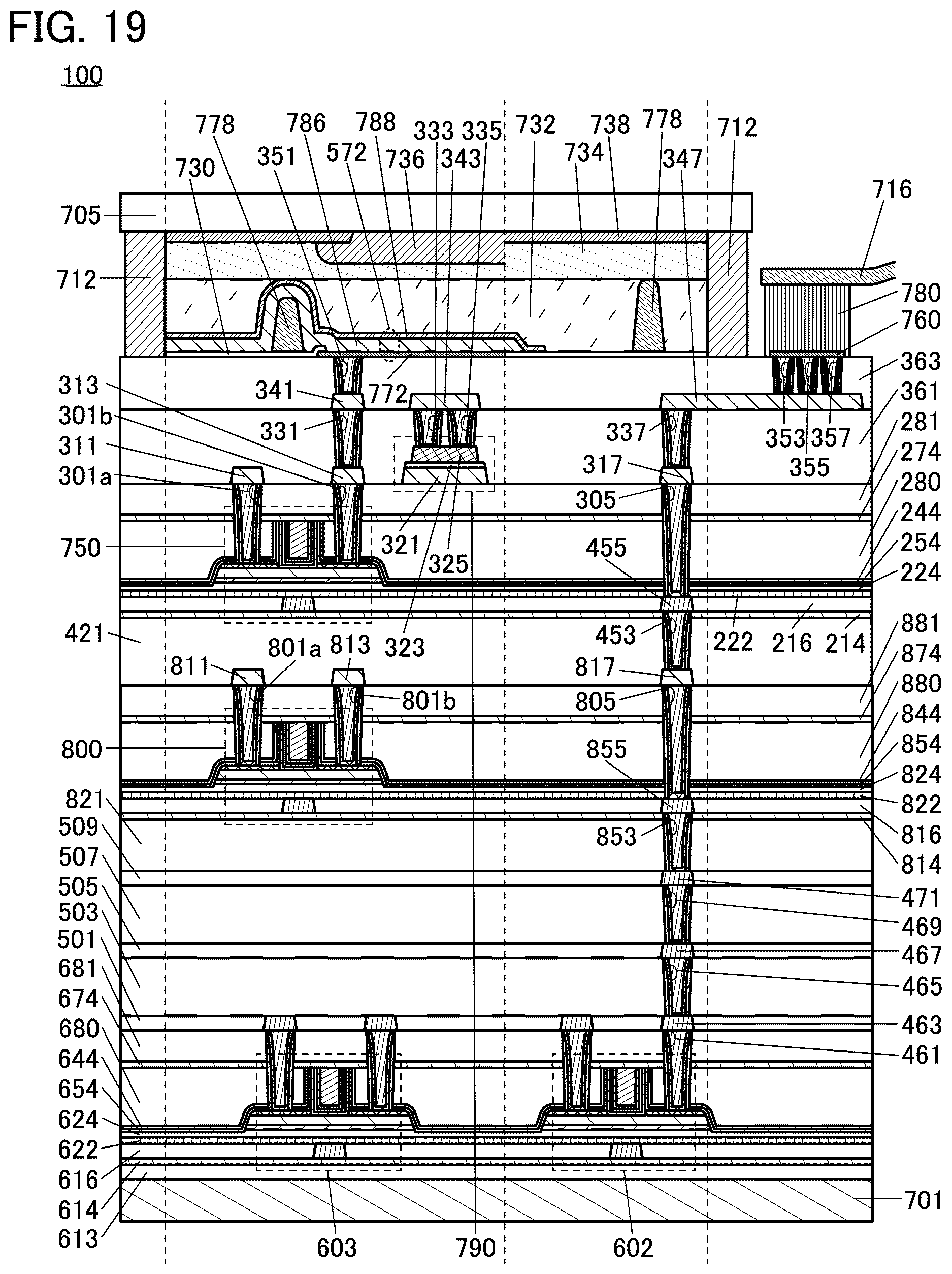 Patent US12620357 Figure 19 – Display device and electronic device
