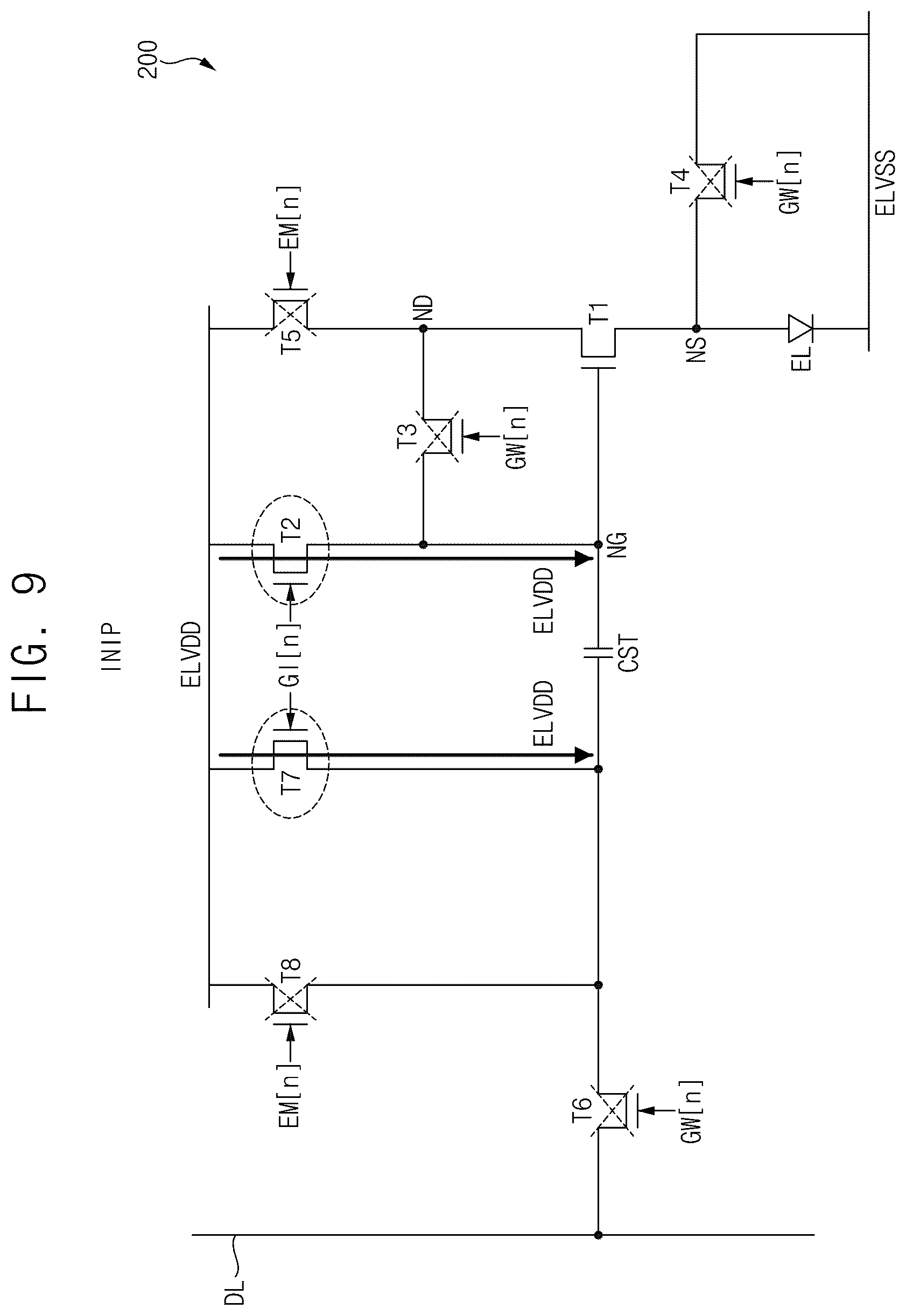 Patent US12620358 Figure 9 – Pixel of a display device and display device