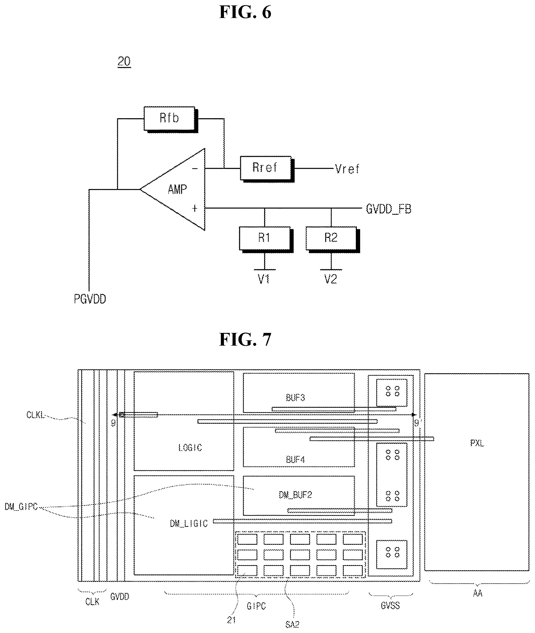 Patent US12620359 Figure 5 – Display device including one or more blocks in non-display area