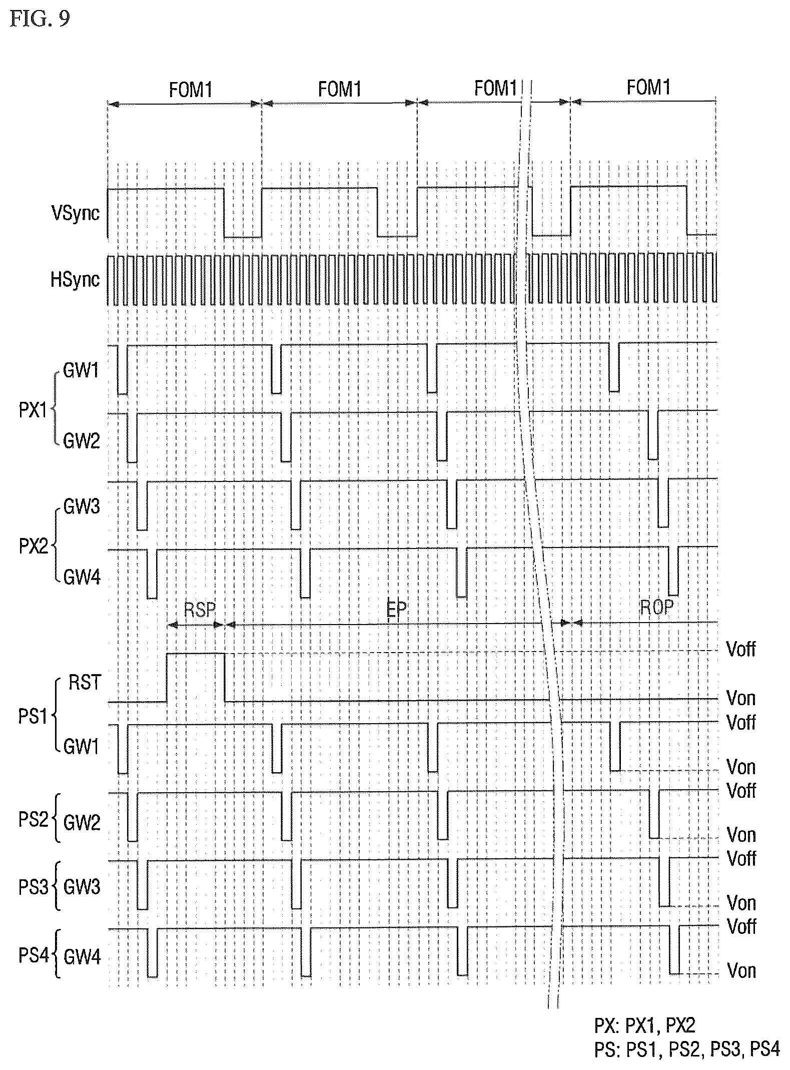 Patent US12620360 Figure 9 – Display device including integrated optical sensors and sensing control circuitry