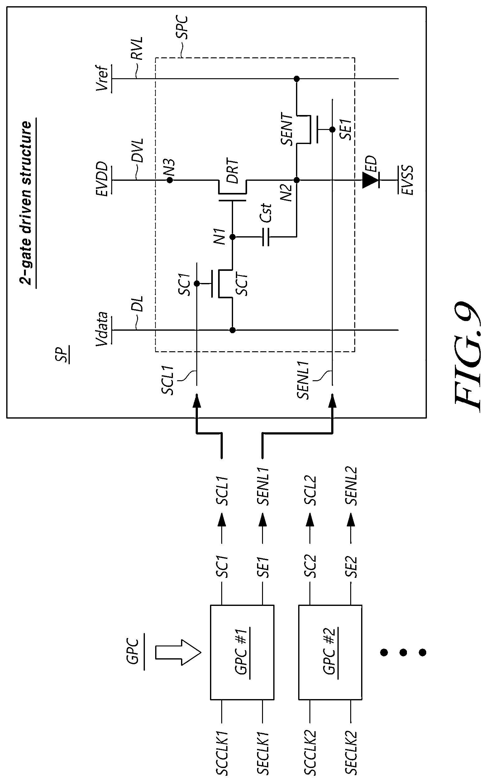 Patent US12620364 Figure 10 – Gate driving panel circuit and display device