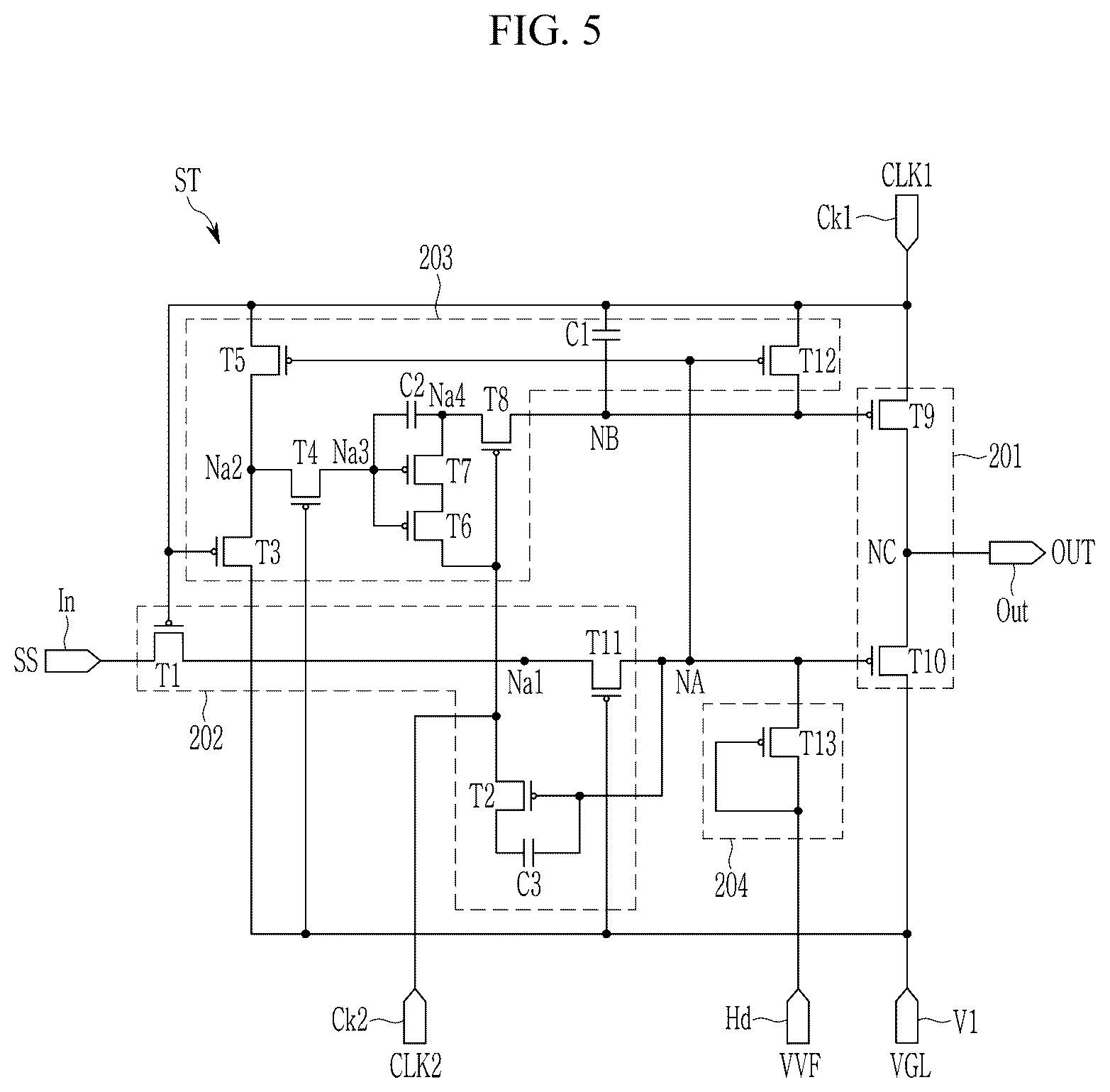Patent US12620365 Figure 5 – Gate driver and display device including same