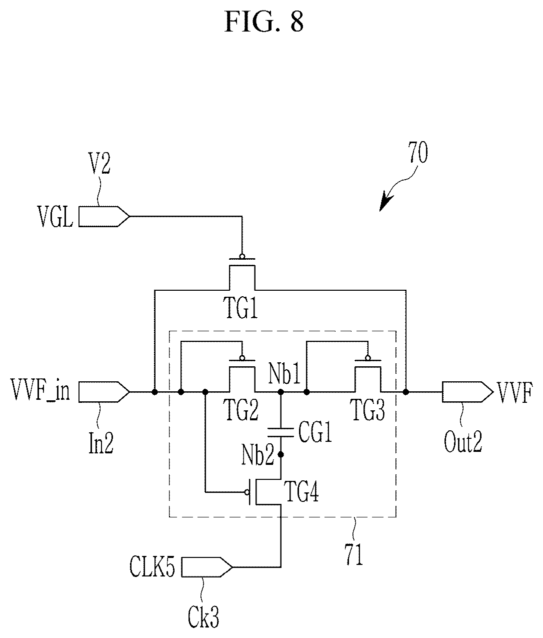 Patent US12620365 Figure 8 – Gate driver and display device including same