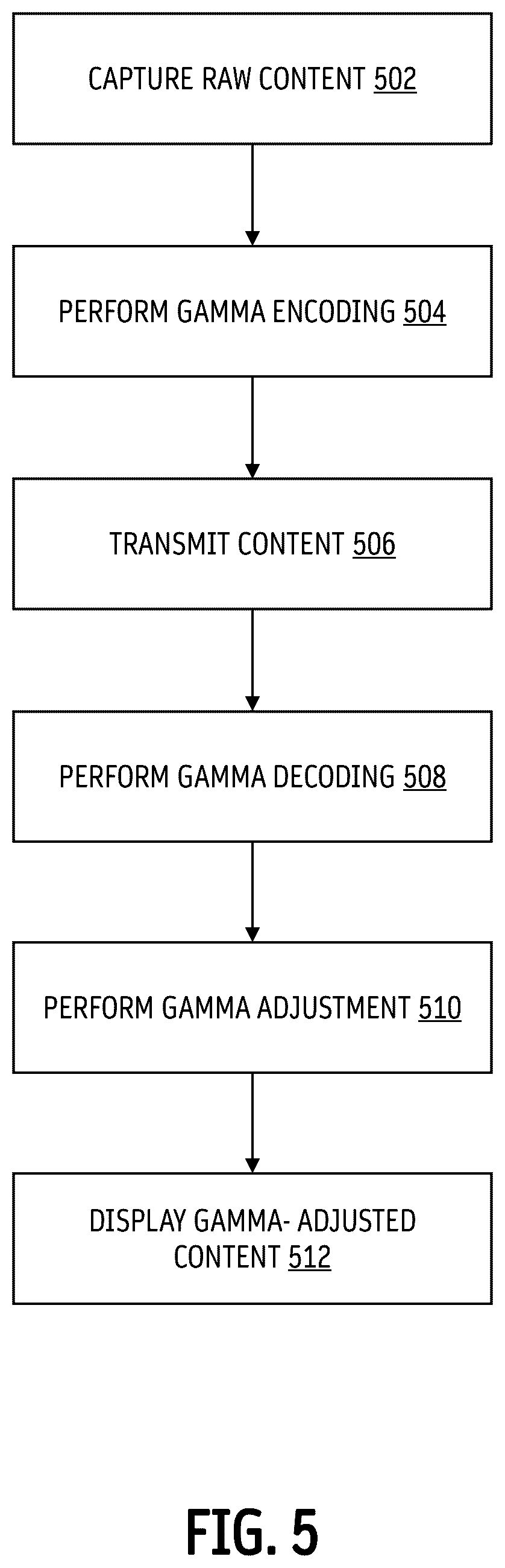 Patent US12620370 Figure 5 – Gamma adjustment for video display