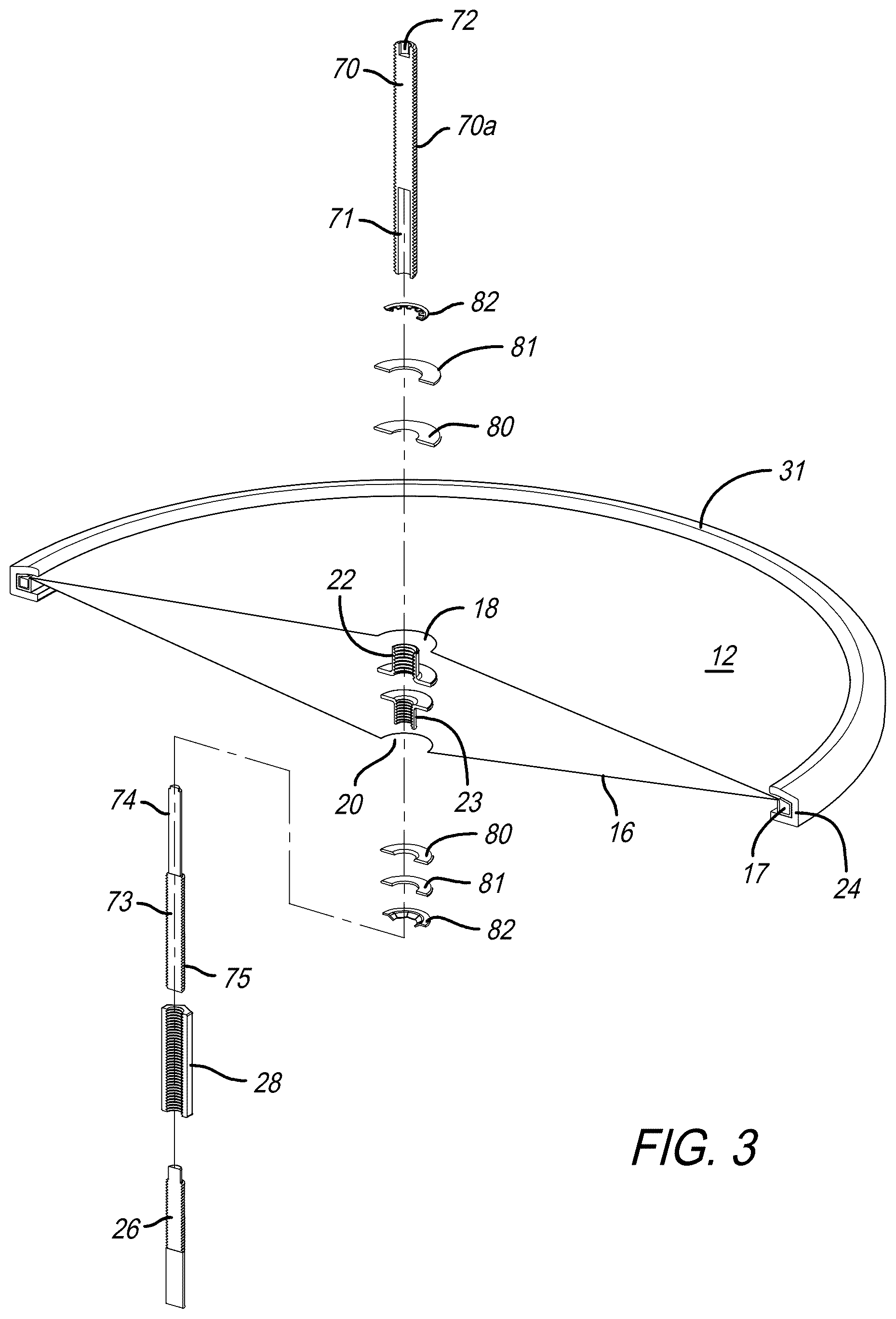 Patent US12620373 Figure 3 – Drumhead assembly and method of use