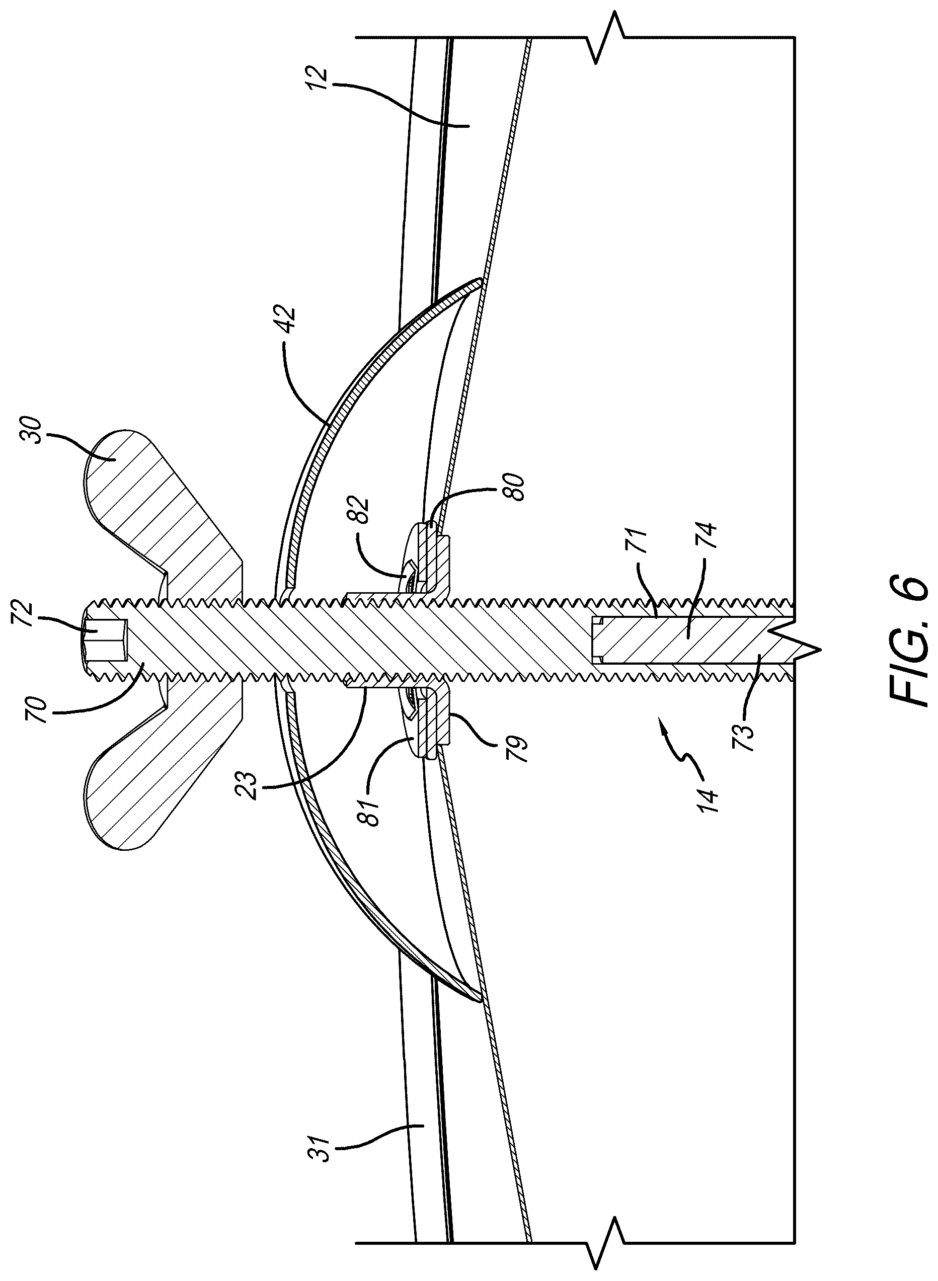 Patent US12620373 Figure 6 – Drumhead assembly and method of use