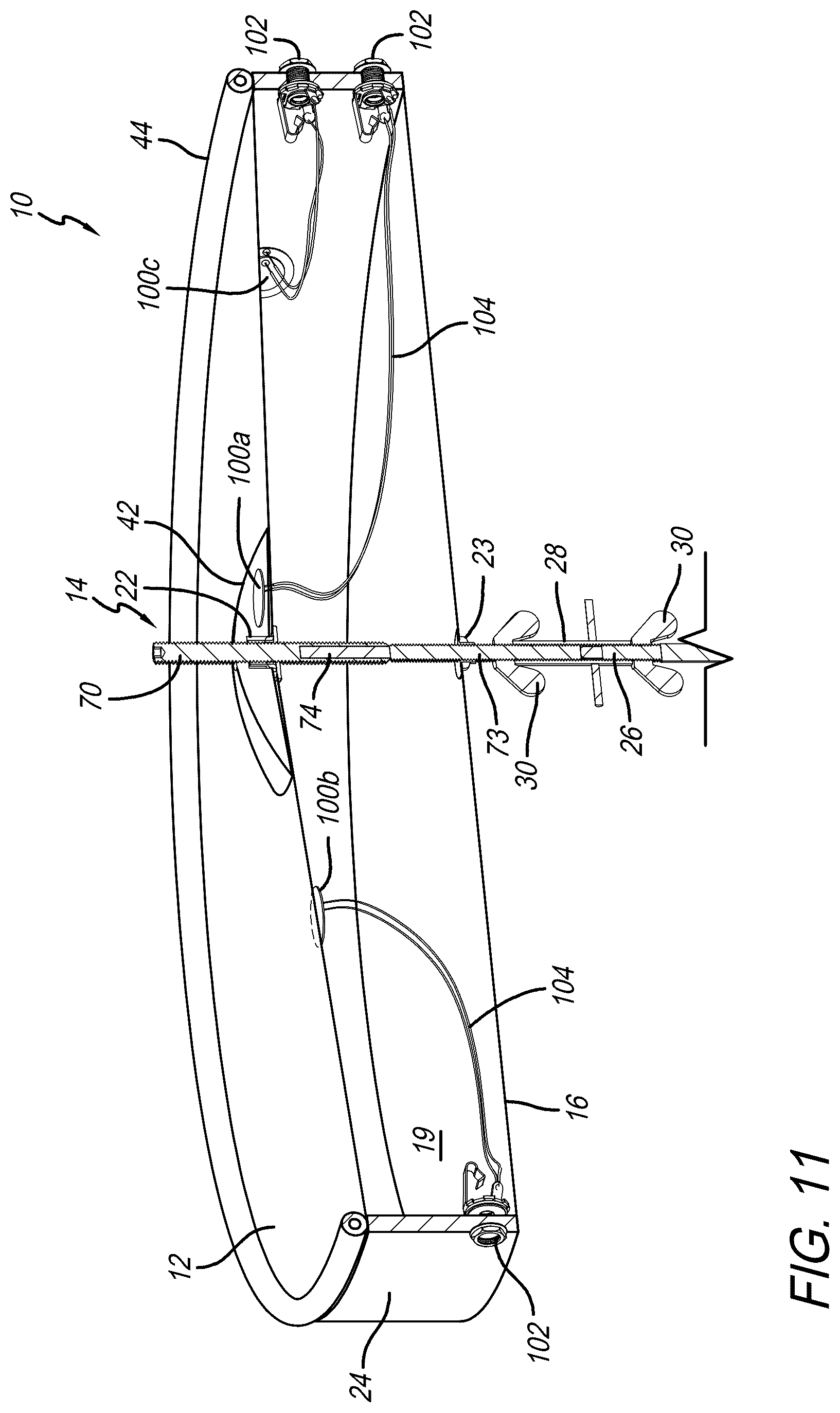 Patent US12620373 Figure 12 – Drumhead assembly and method of use