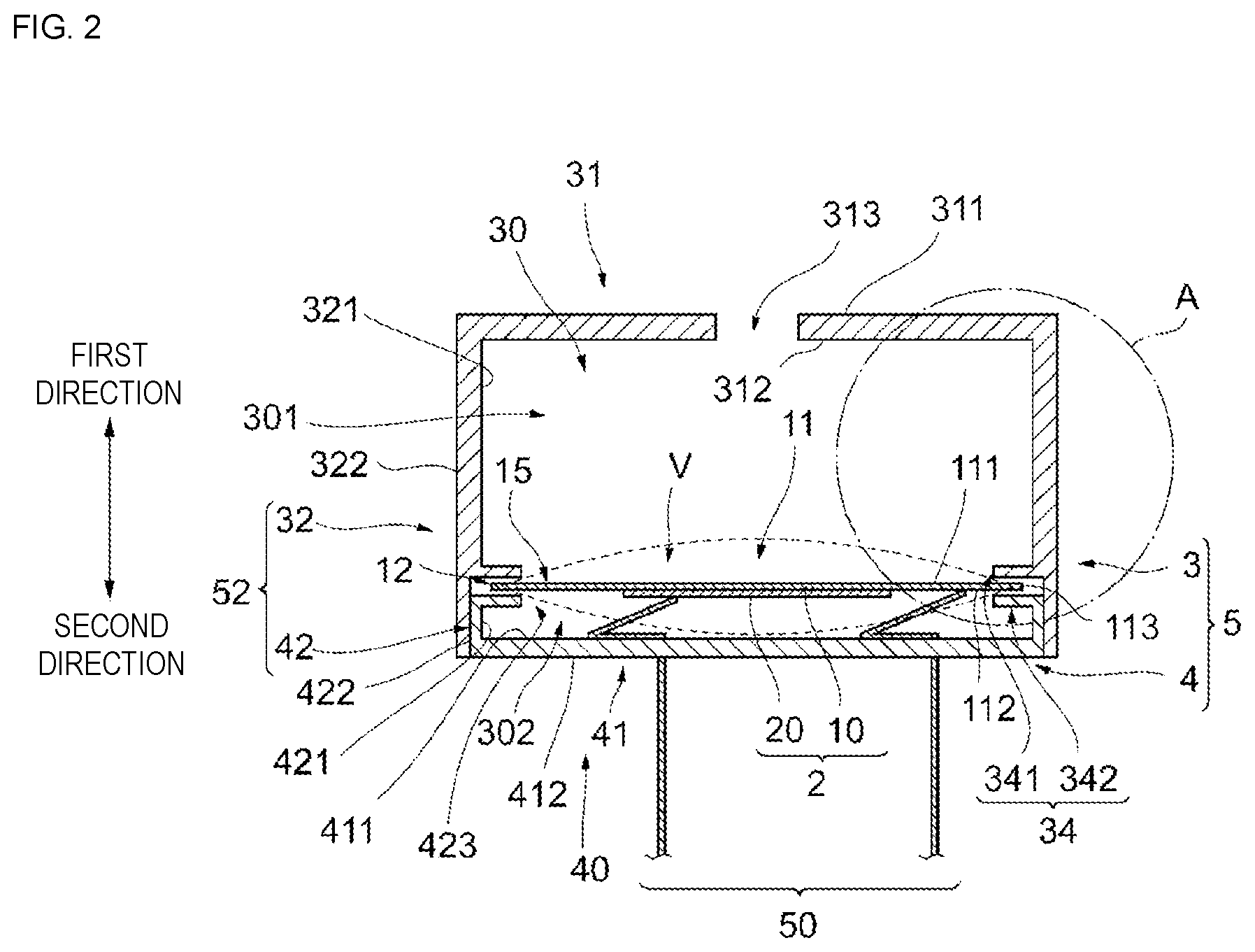 Patent US12620382 Figure 2 – Piezoelectric sound component having a case with stepped portion
