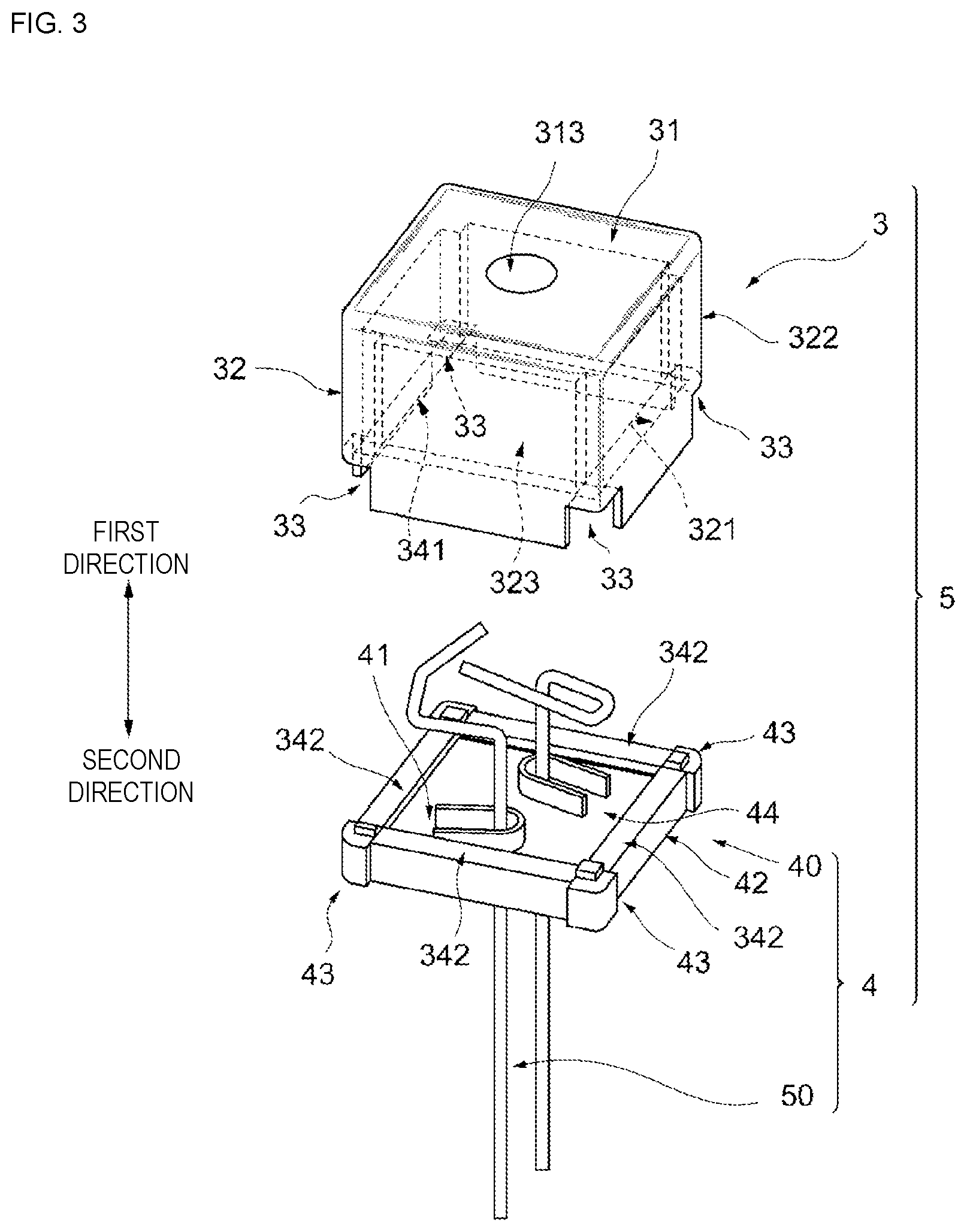 Patent US12620382 Figure 3 – Piezoelectric sound component having a case with stepped portion