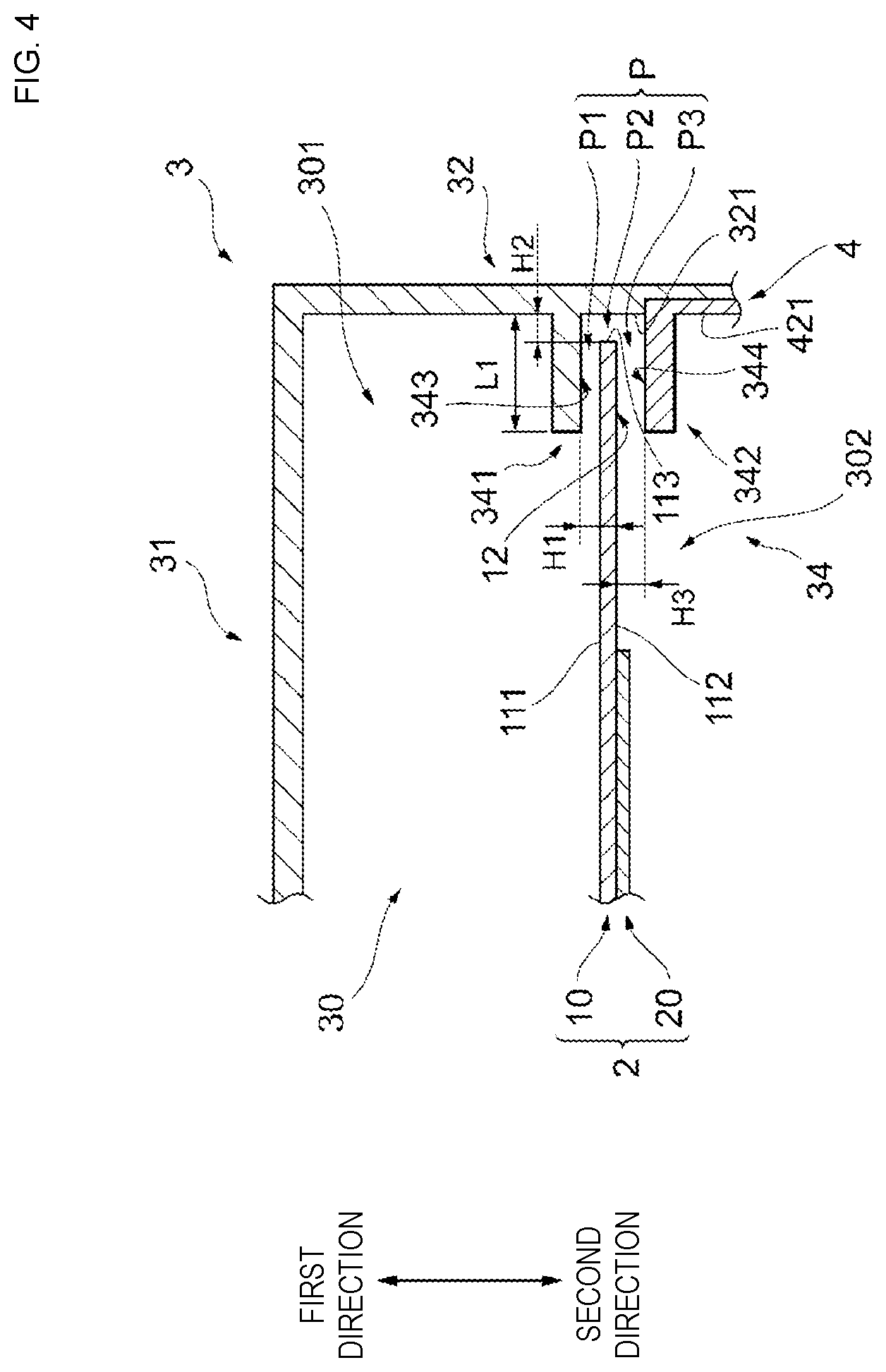 Patent US12620382 Figure 4 – Piezoelectric sound component having a case with stepped portion