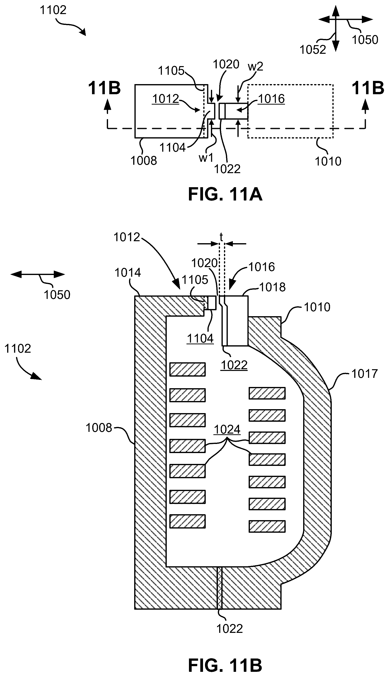 Patent US12620411 Figure 11 – Writer having laterally decoupled pole sections